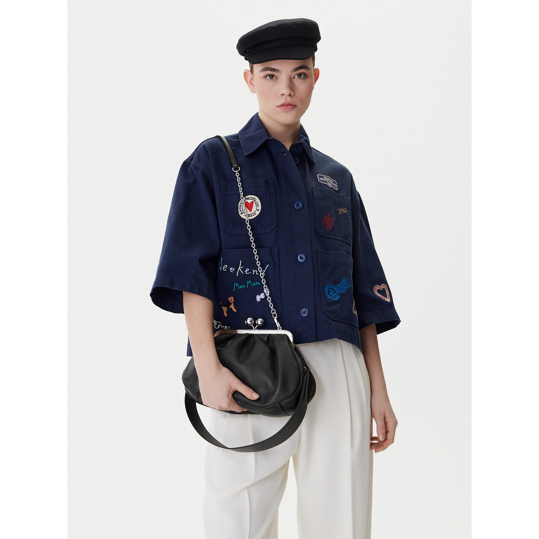 Táska Weekend Max Mara 2615511174600 Sötétkék
