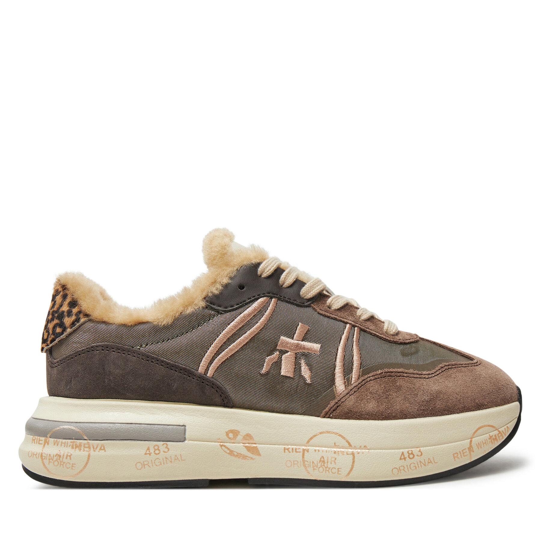 Damskie Sneakersy Premiata, Rozmiar 37 Brązowy Cassie 7072M