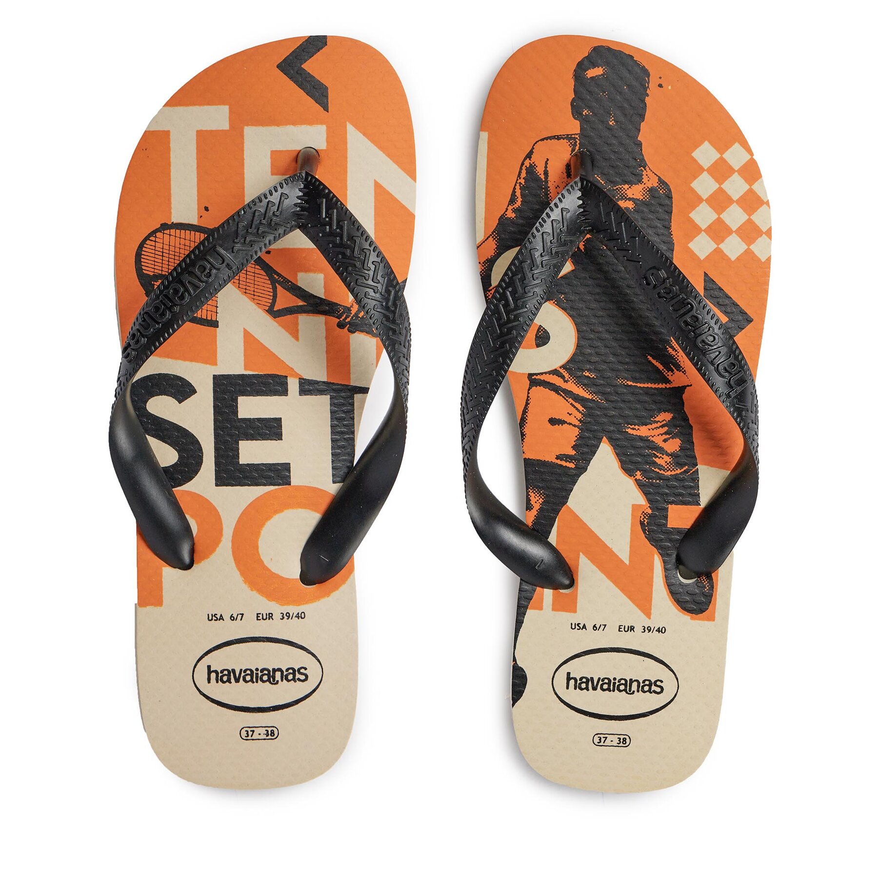 Męskie Japonki Havaianas, Rozmiar 37-38 Kolorowy 41413480121