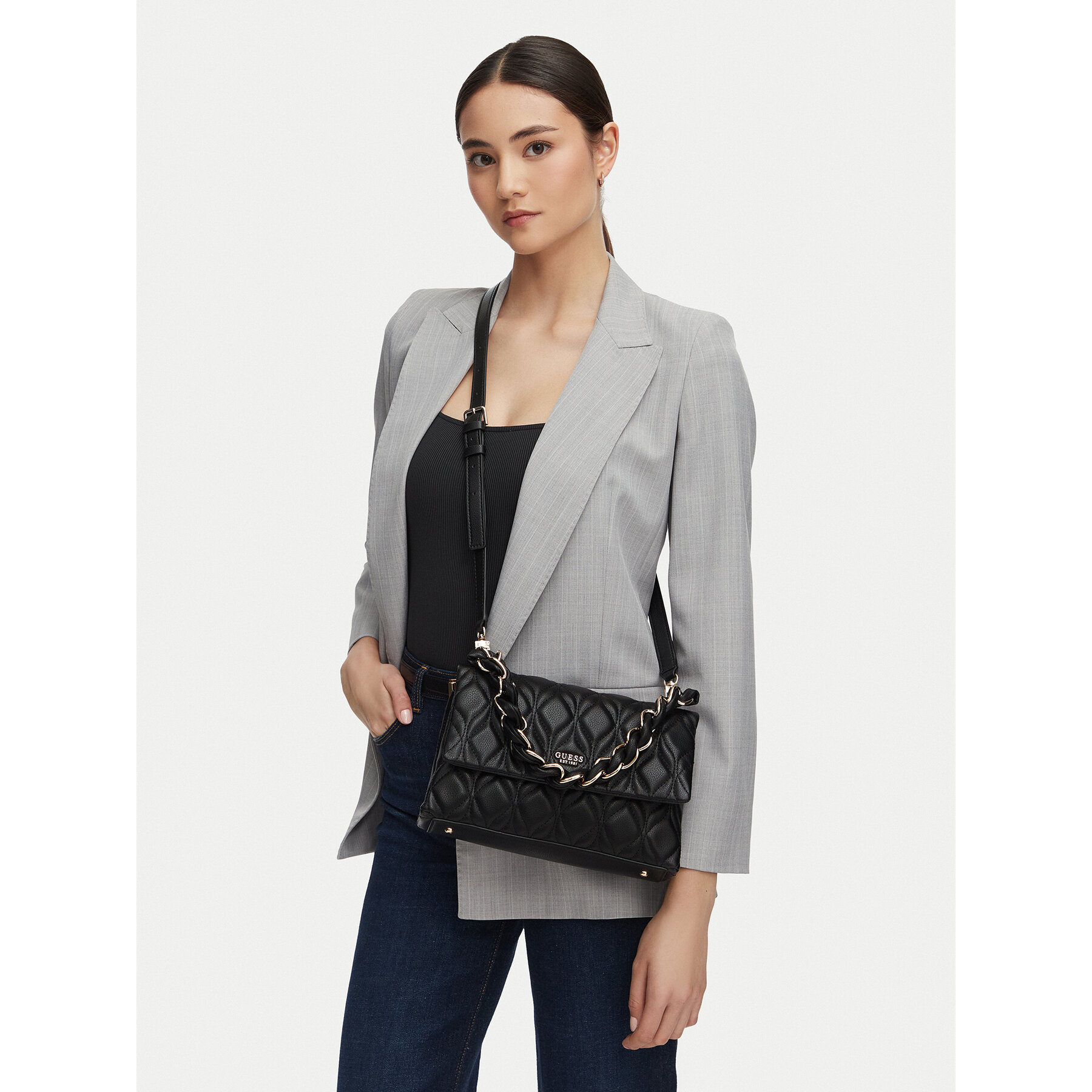 Kabelka Guess Maxine HWQG97 33200 Čierna