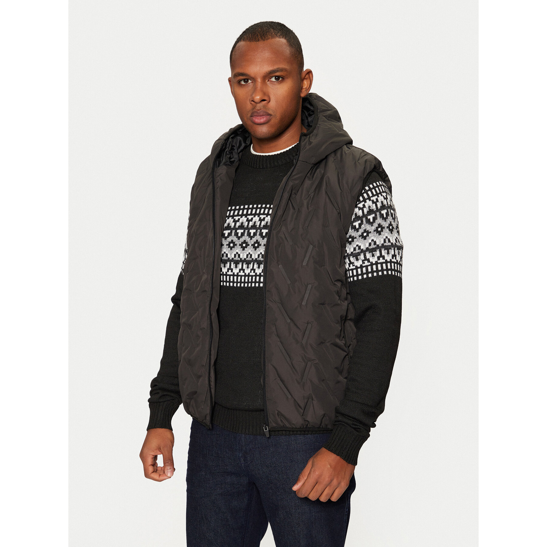 Brave Soul Weste MJK-INFERNO Grau Regular Fit