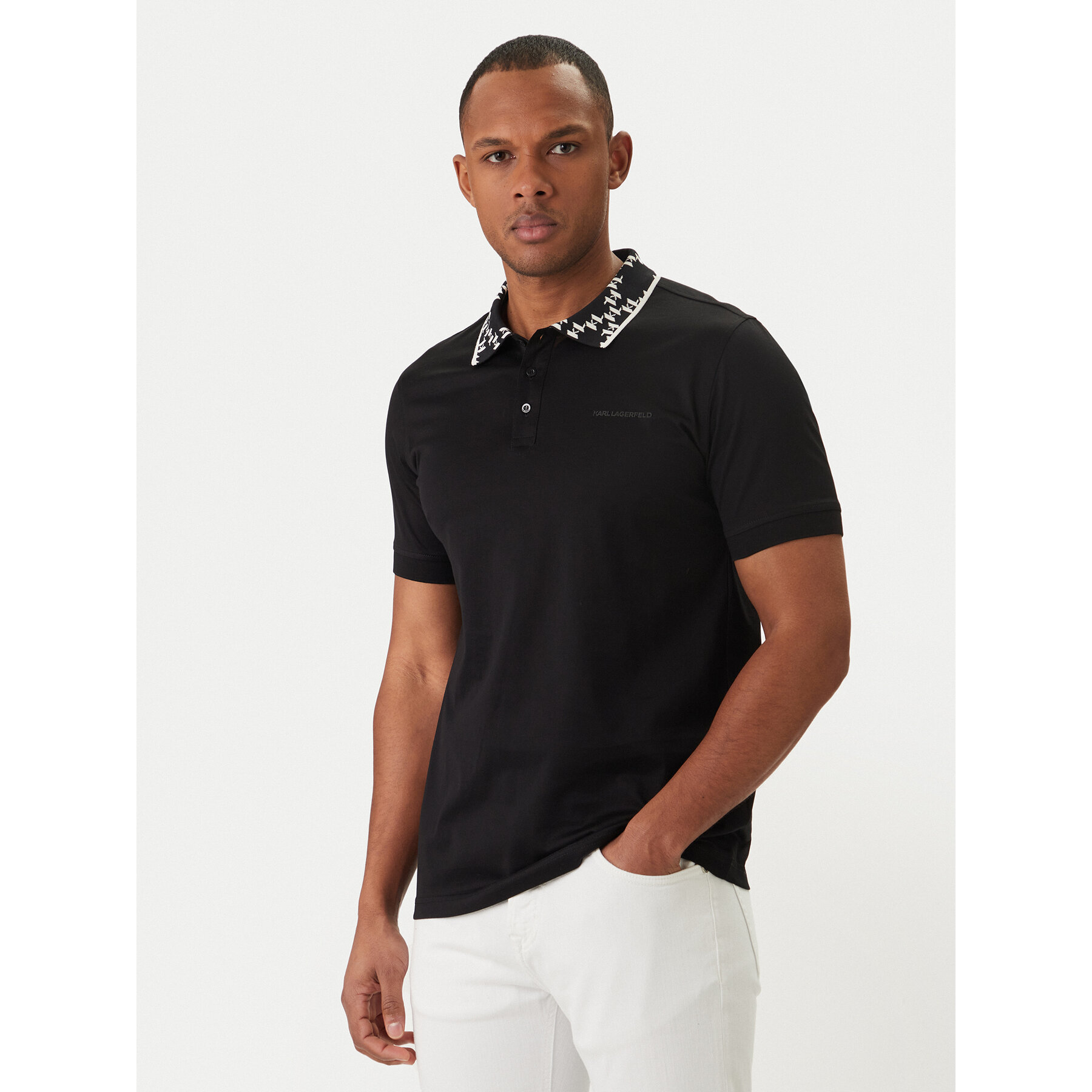 KARL LAGERFELD Poloshirt 745010 562200 Schwarz Regular Fit