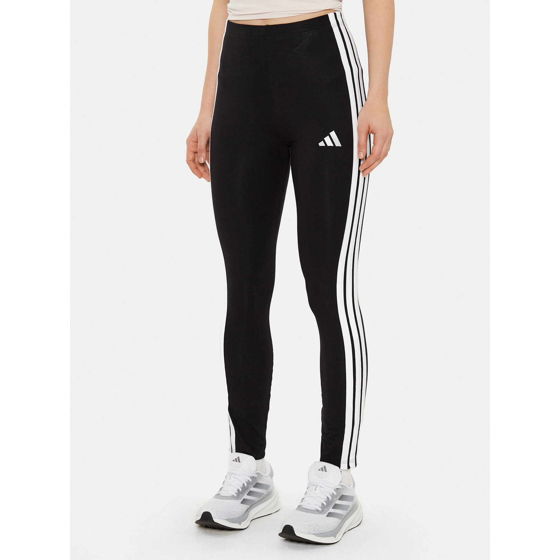 adidas Leggings Essentials 3-Stripes JE0072 Schwarz Slim Fit