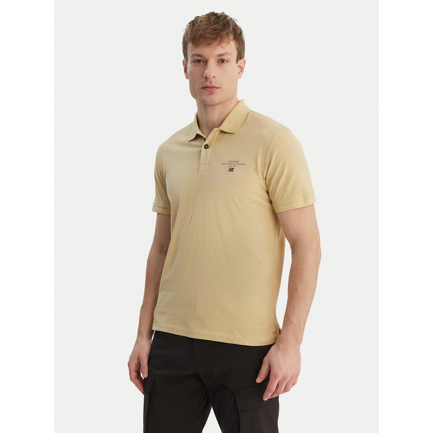 Napapijri Poloshirt Elbas NP0A4GB4 Beige Regular Fit