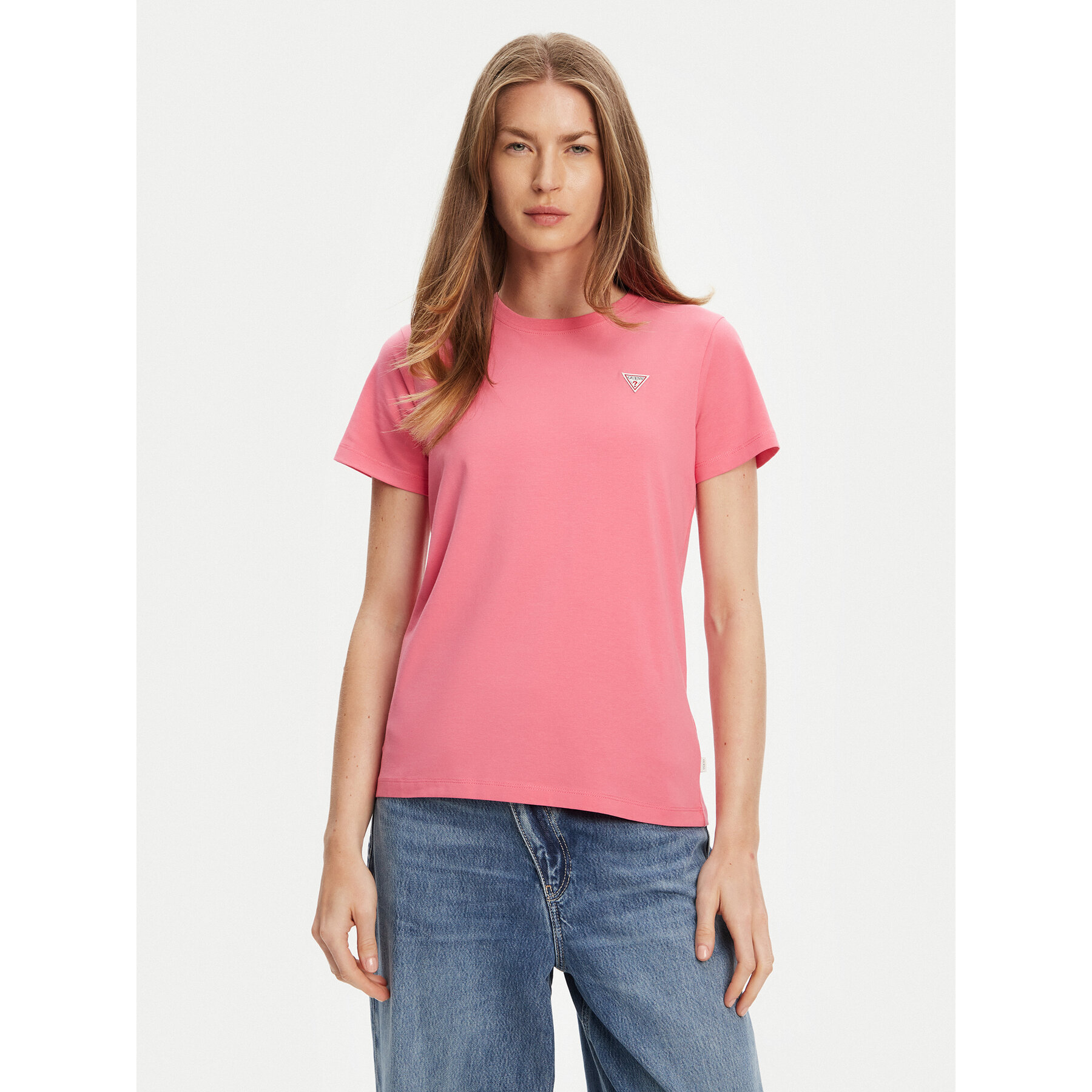 Guess Jeans T-Shirt W4YI10 J1314 Ροζ Regular Fit