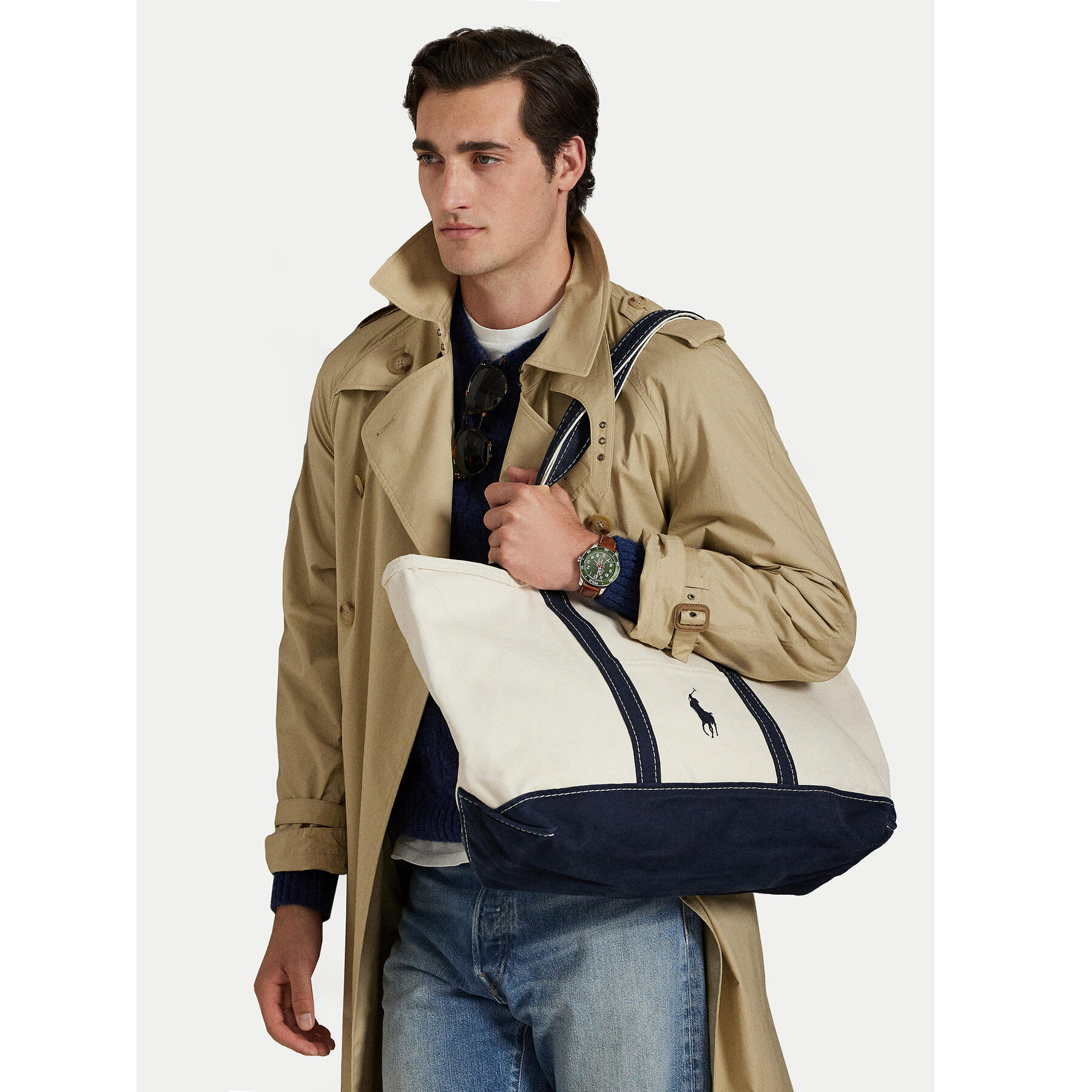 Geantă Polo Ralph Lauren 405P02124001 Crem