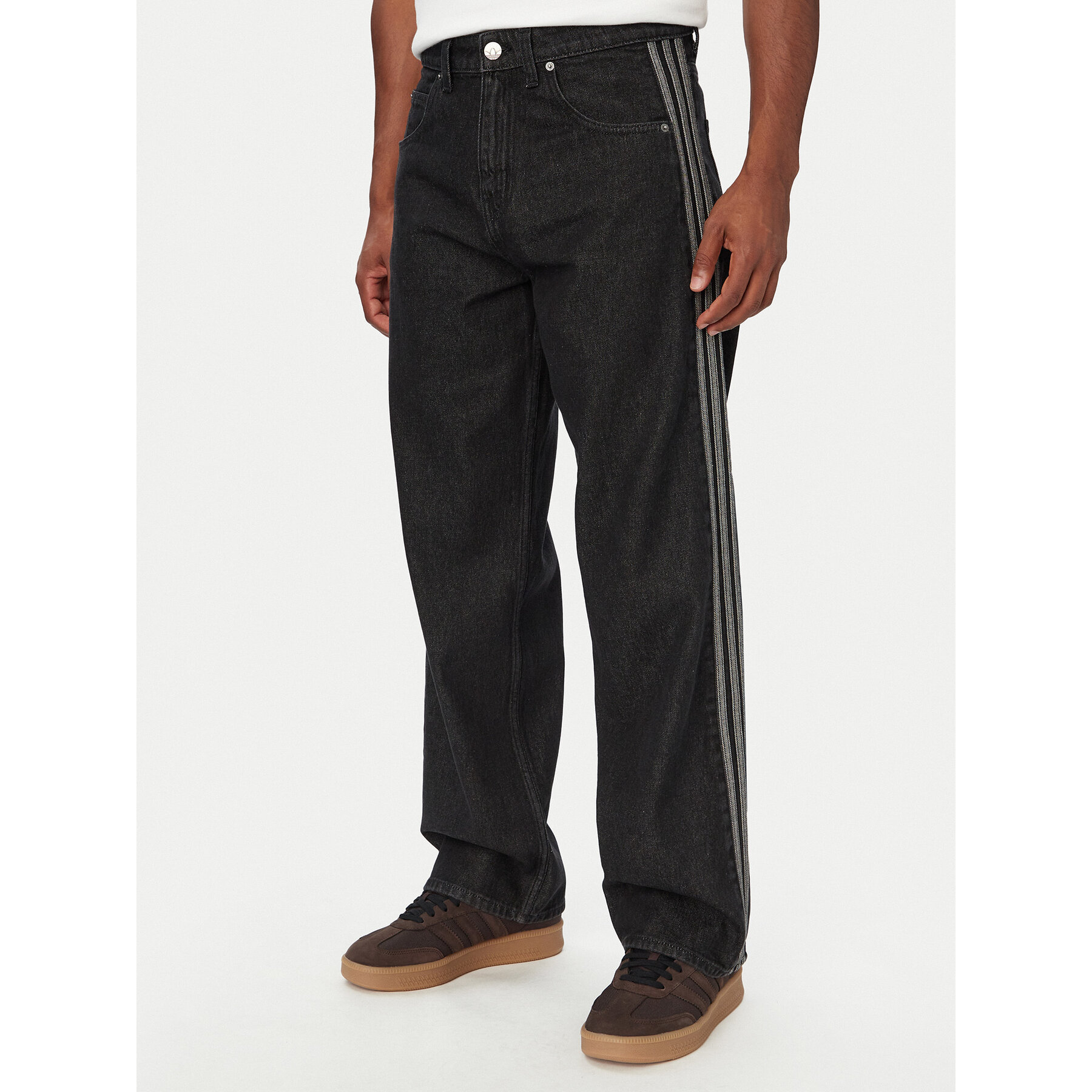 adidas Jeans Firebird Adicolor Denim KD1497 Schwarz Loose Fit