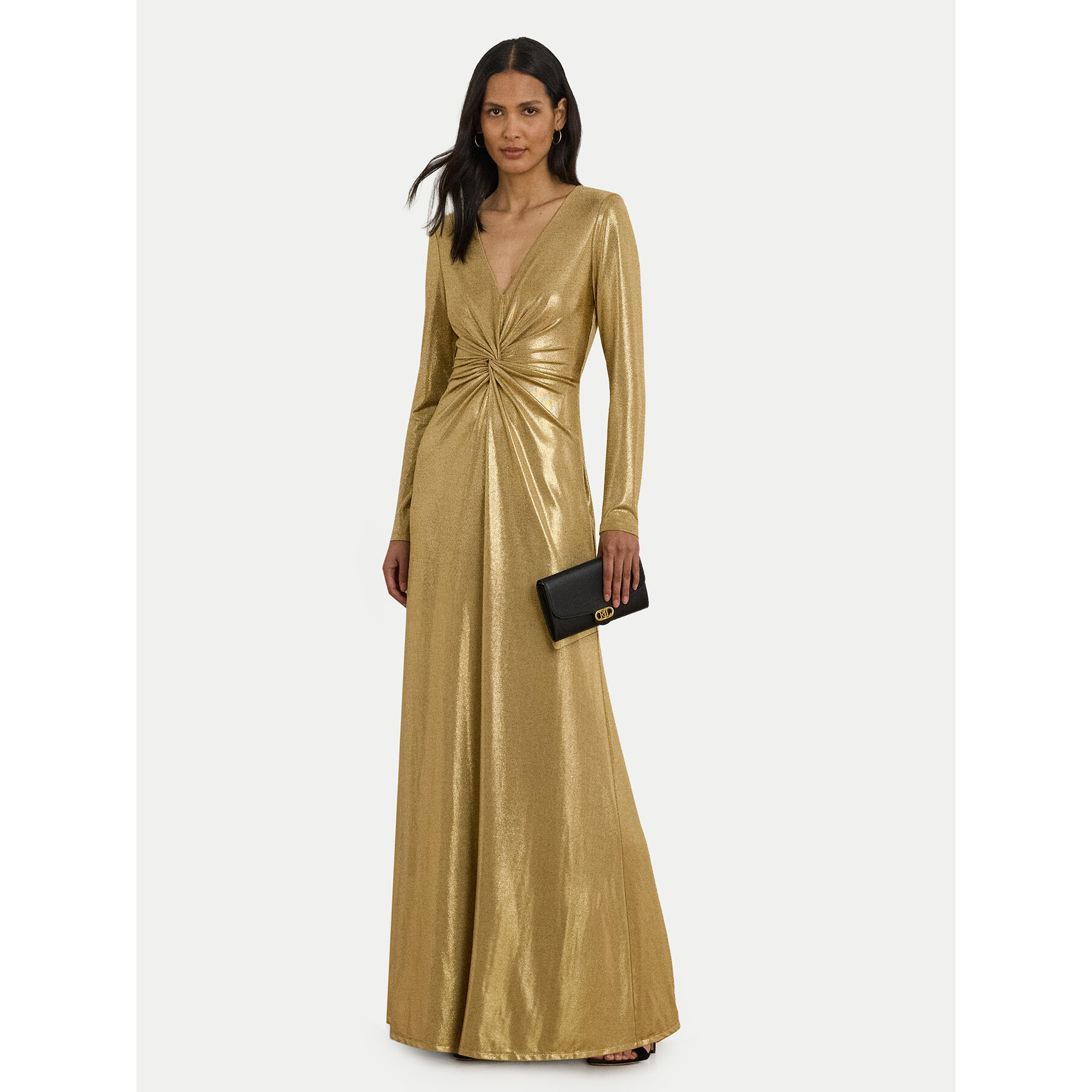 LAUREN RALPH LAUREN Abendkleid 253979967001 Goldfarben Slim Fit