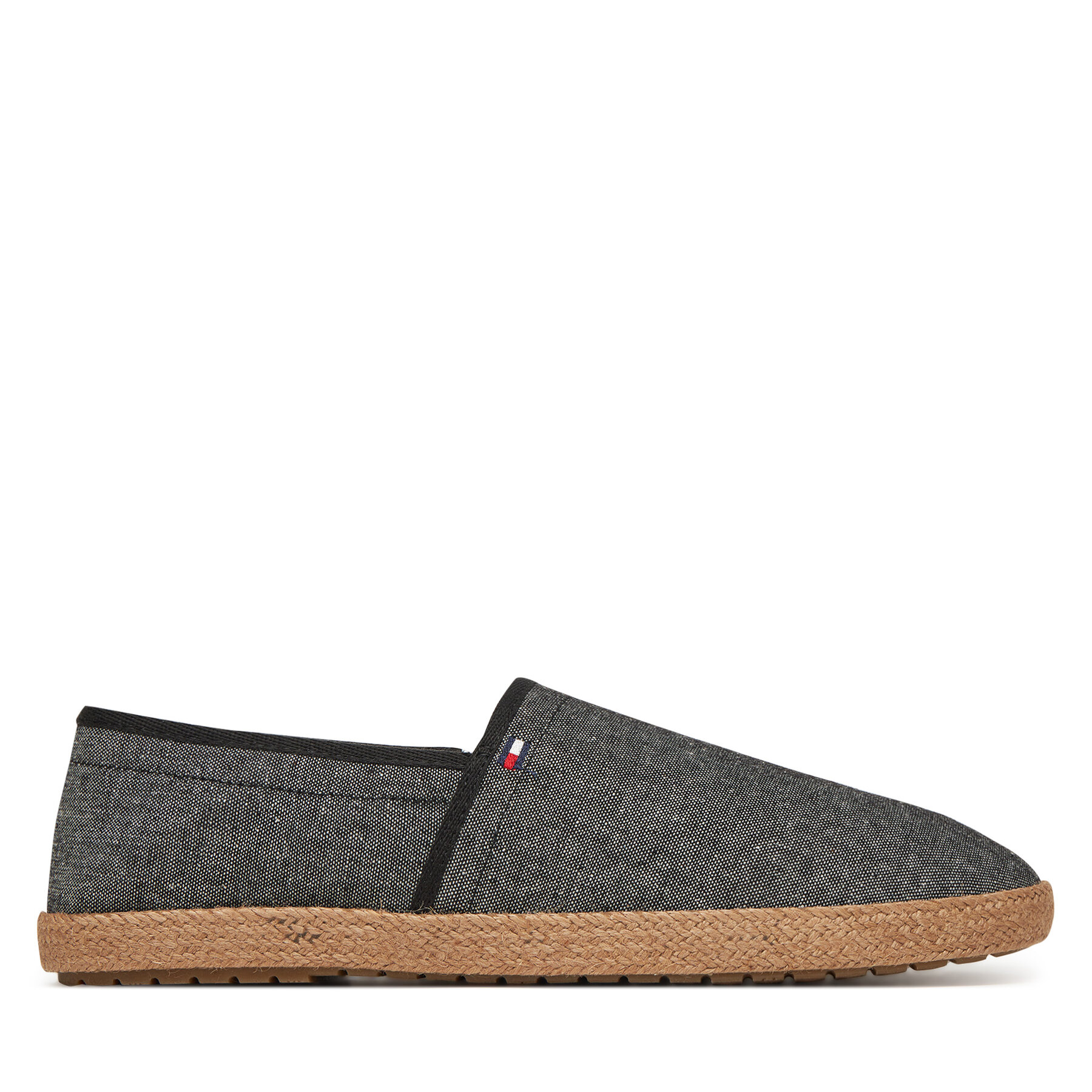 Férfi Espadrilles Tommy Hilfiger, Méret: 45, Fekete, Hilfiger Chambray Espadrille FM0FM05391