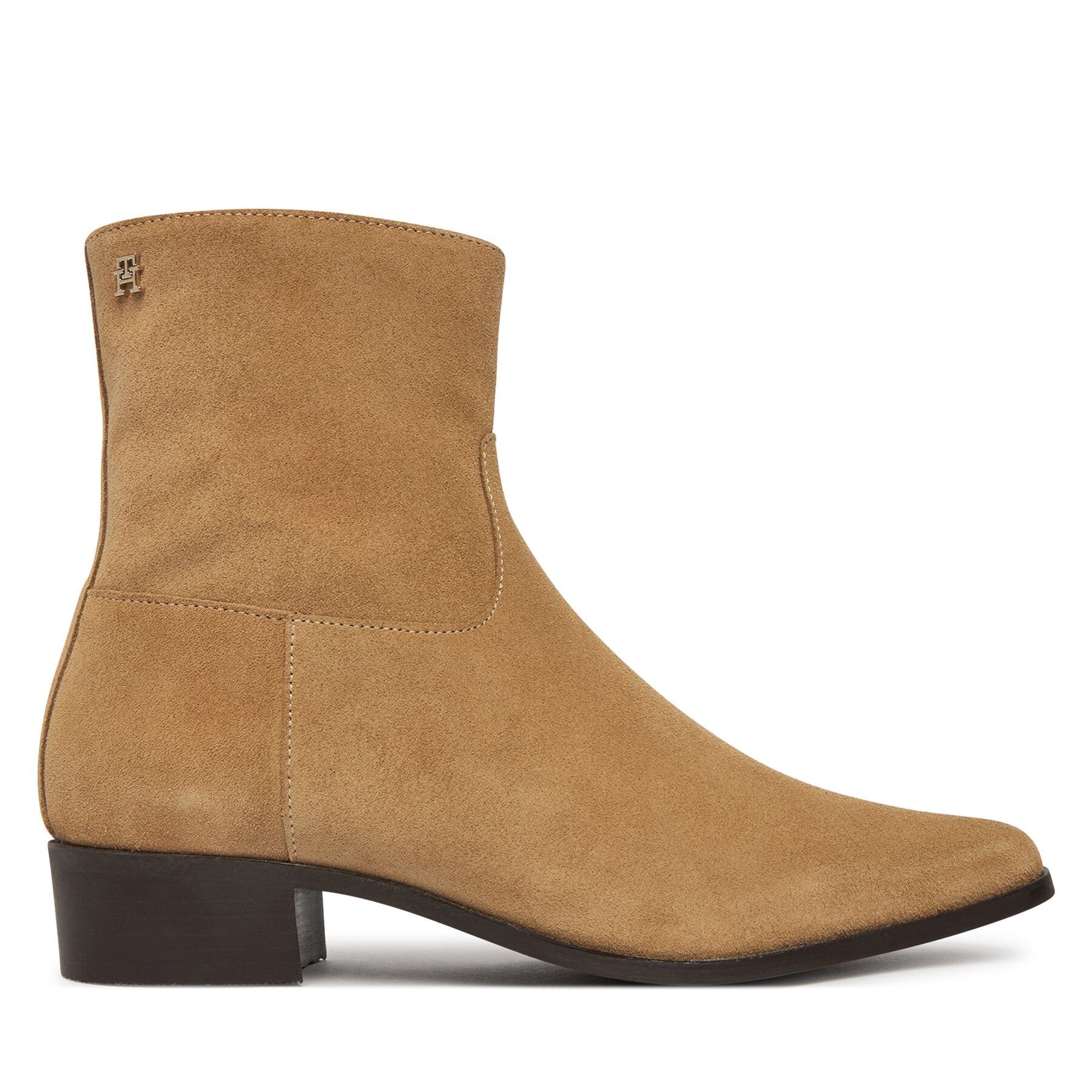 Боти Tommy Hilfiger Suede Ankle Boot W Zip FW0FW09922 Бежов