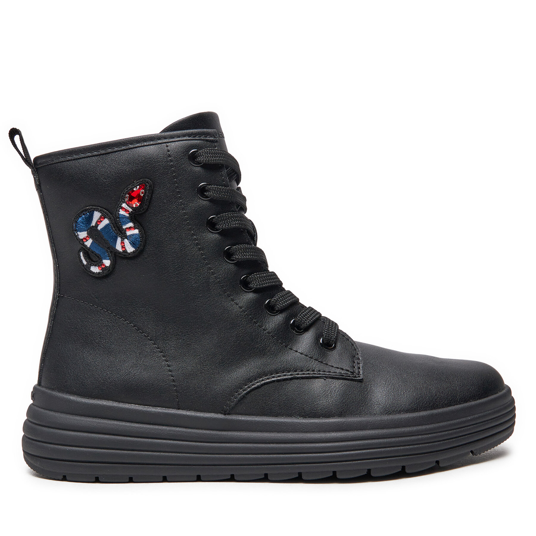 Čižmy Geox J Phaolae Girl J46ETD 000BC C9999 S Čierna