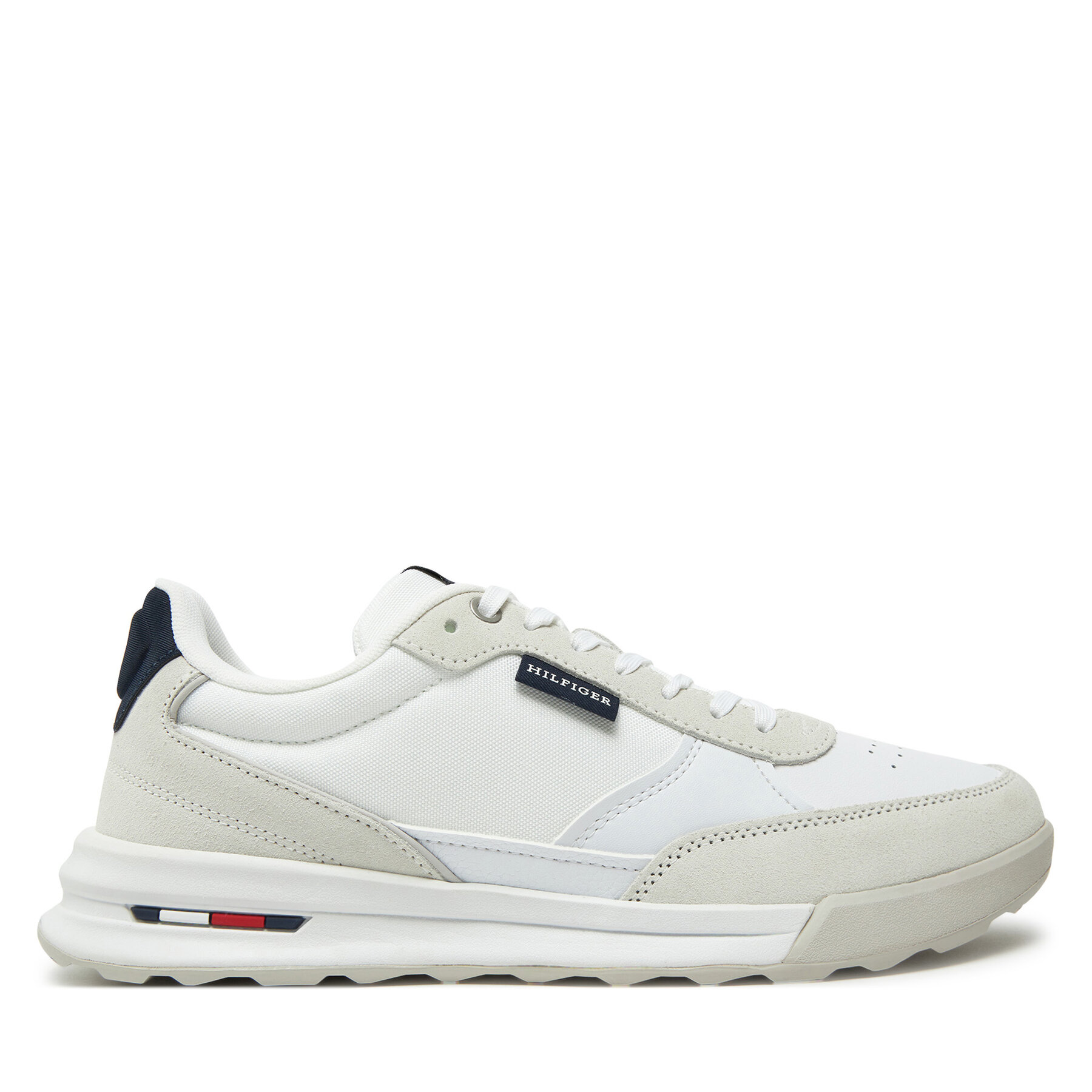Sneakersy Tommy Hilfiger Retro Runner Mix Rwb FM0FM05371 Biela
