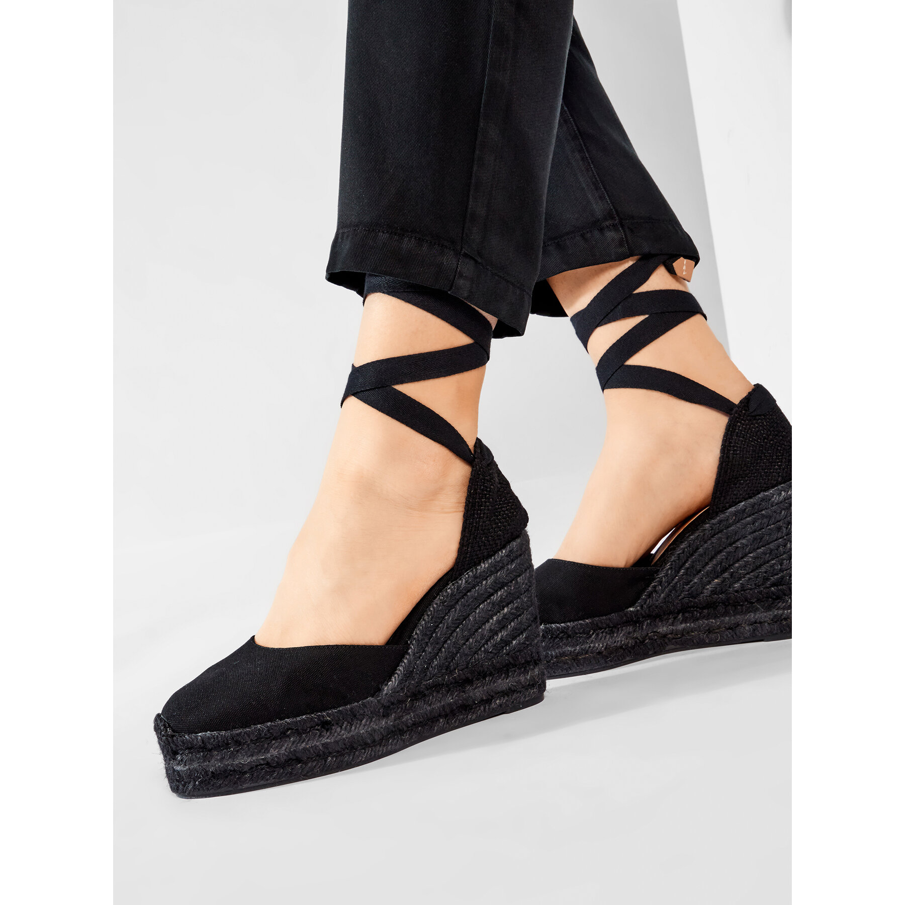 Espadrile Castañer Carina C/8ED/001 020966-100 Črna