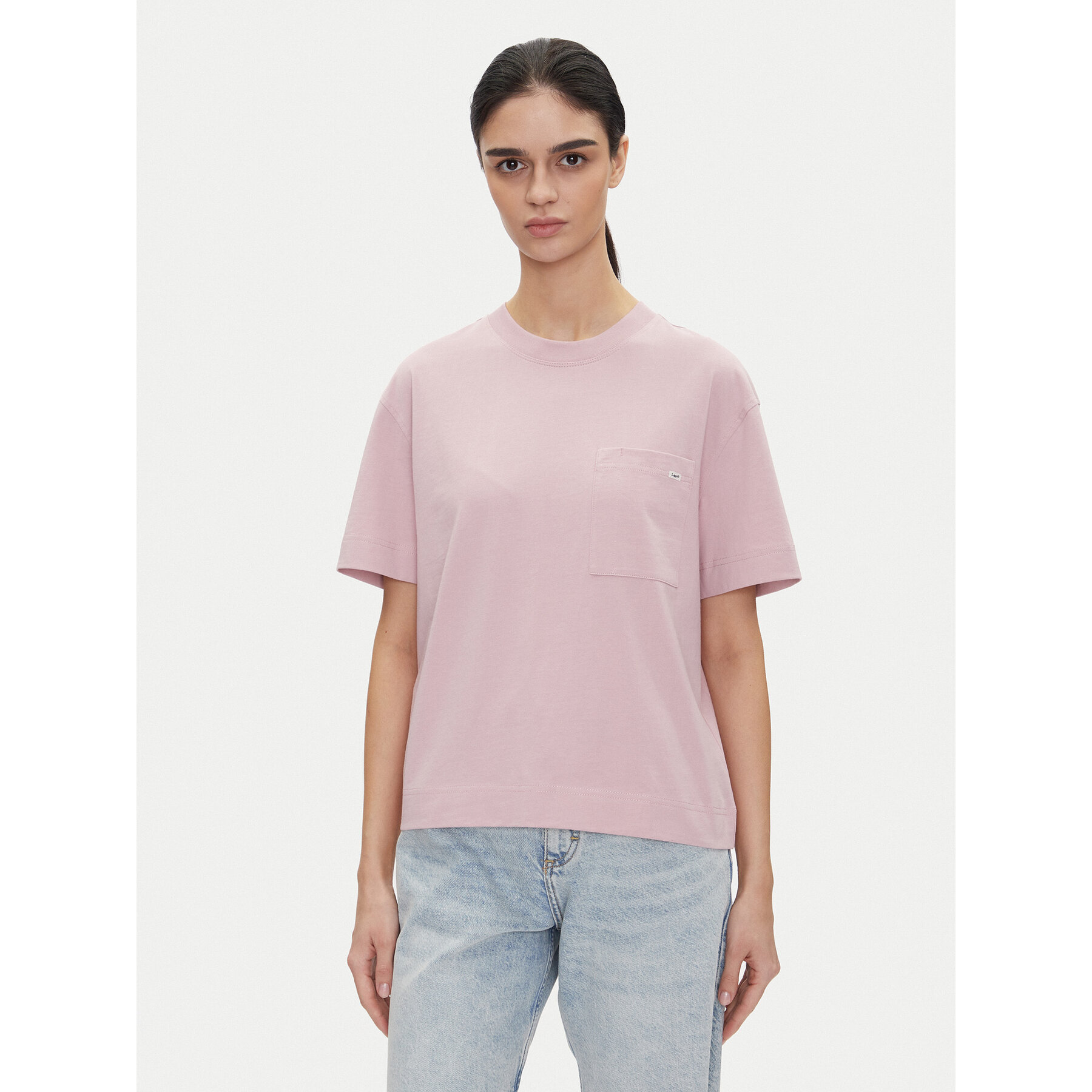 Lee Póló Pocket 112363619 Lila Relaxed Fit