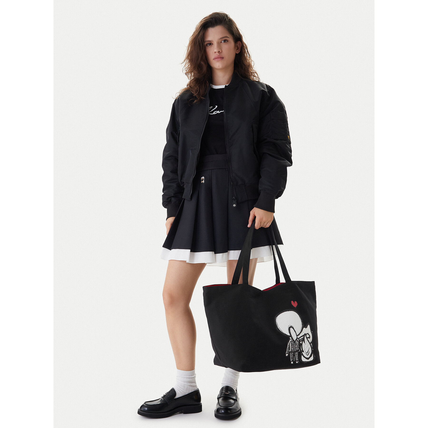 Geantă KARL LAGERFELD B1W50052 Negru