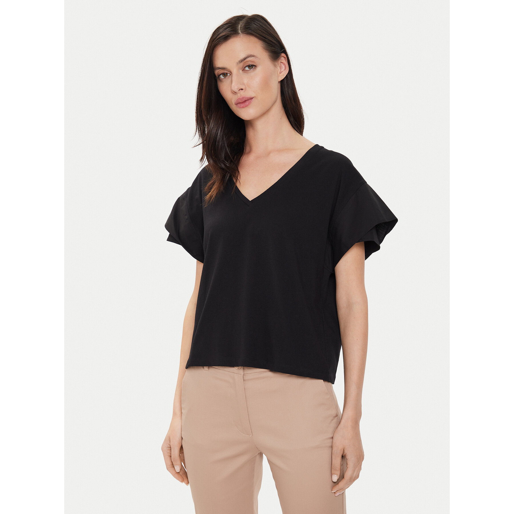 Sisley T-shirt 3AIRL400M Nero Regular Fit