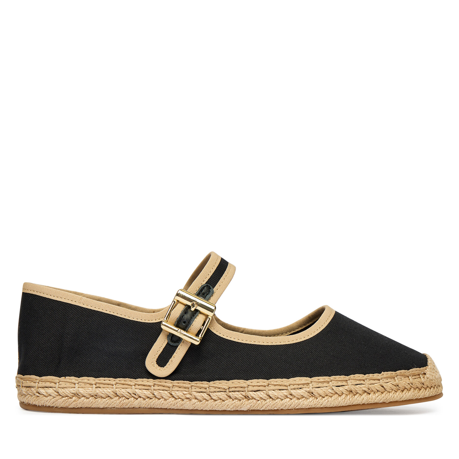 Espadrile Tommy Hilfiger Buckle Maryjane Espadrille FW0FW09239 Negru