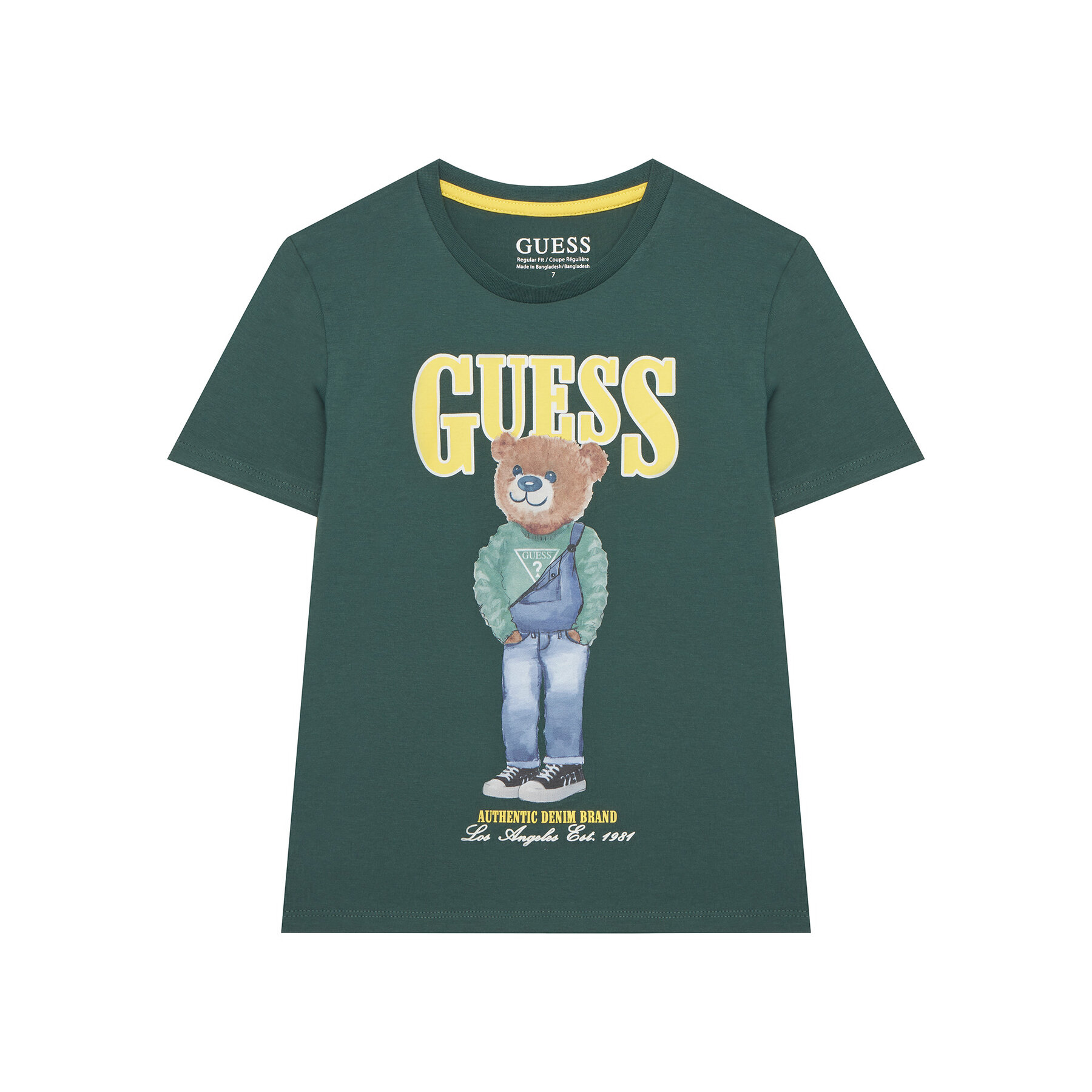 Guess Majica L6RI11 K8HM4 Zelena Regular Fit