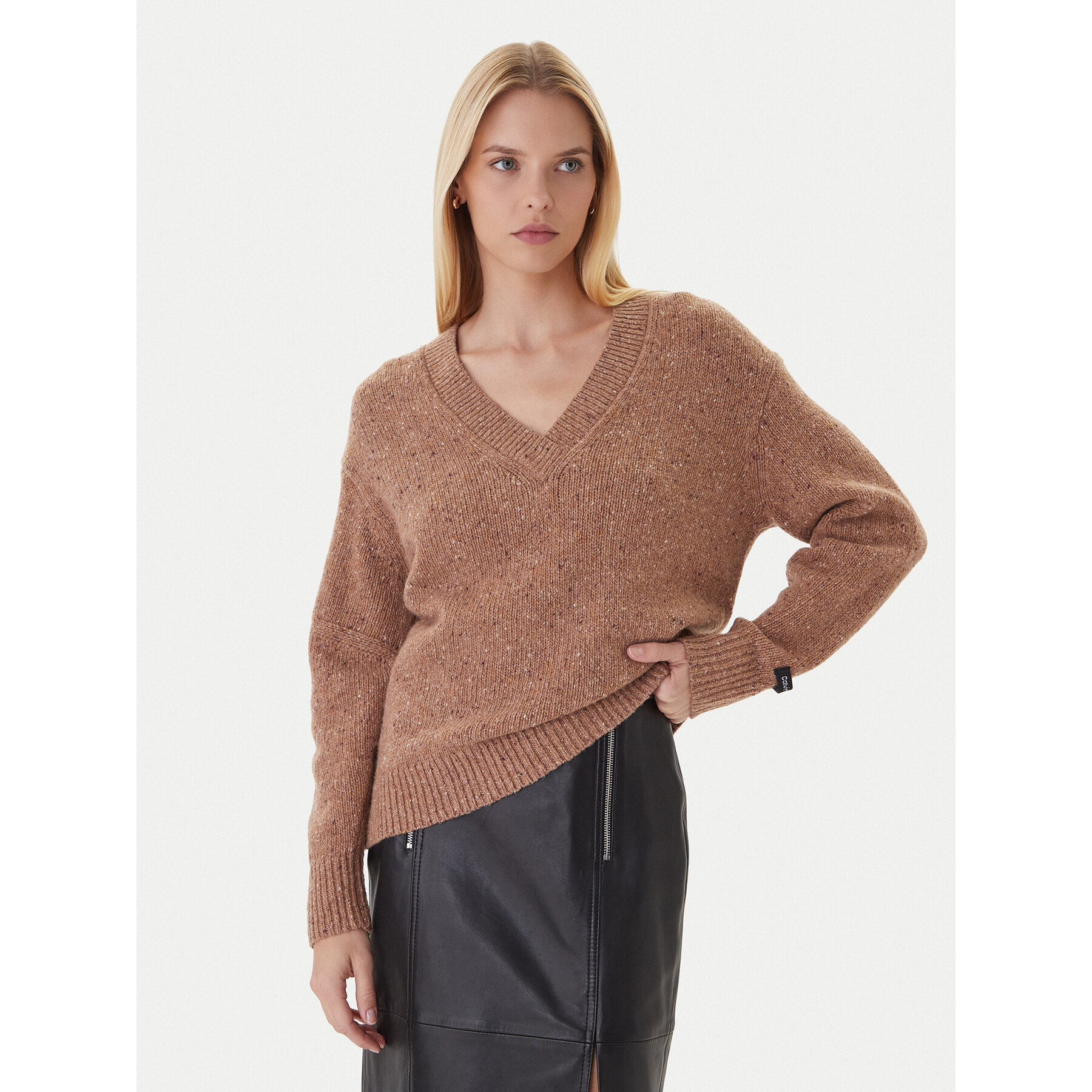 Calvin Klein Jeans Pullover Chunky LV044D328G Braun Regular Fit