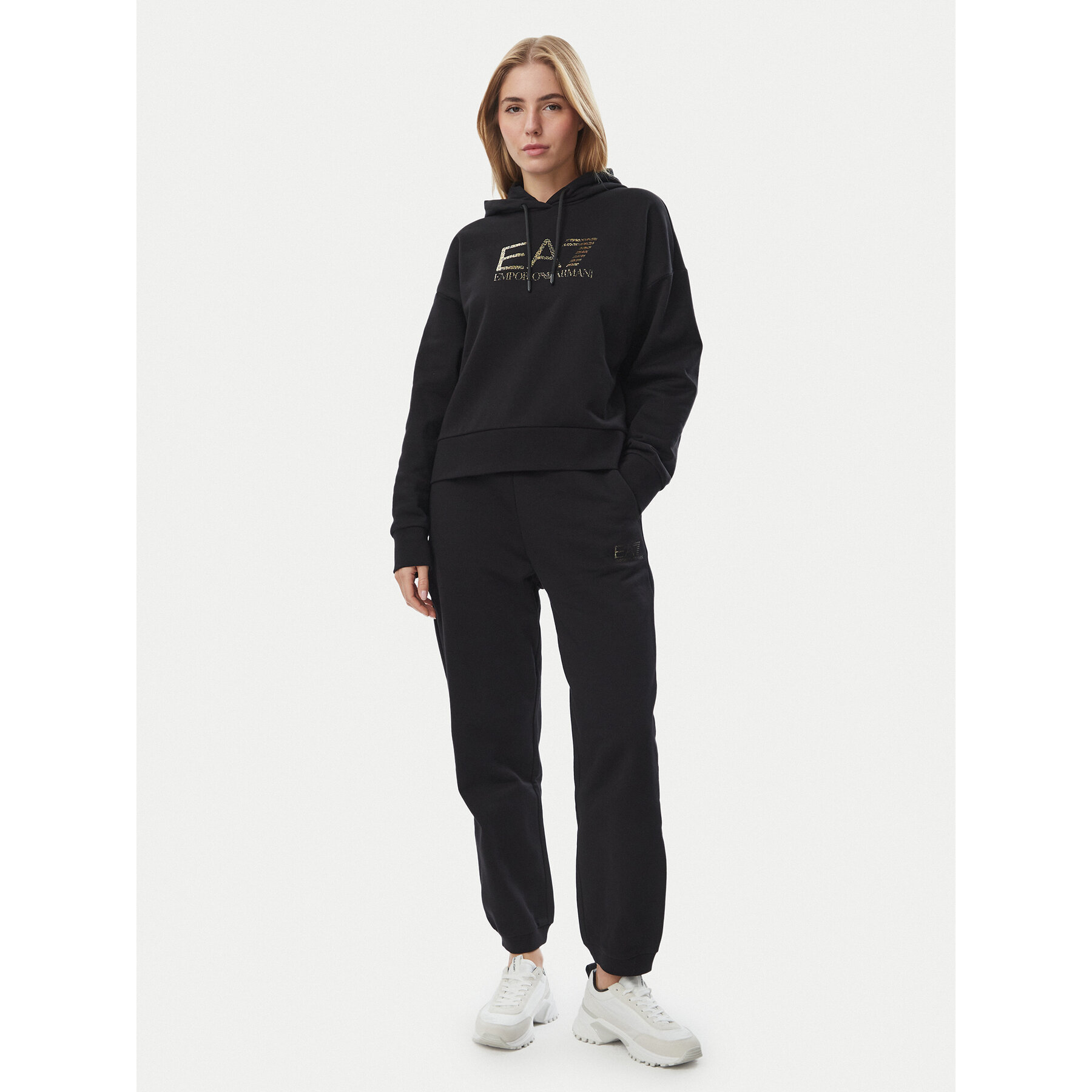 EA7 Emporio Armani Jogginganzug 7W001373 AF10377 MC004 Schwarz Relaxed Fit