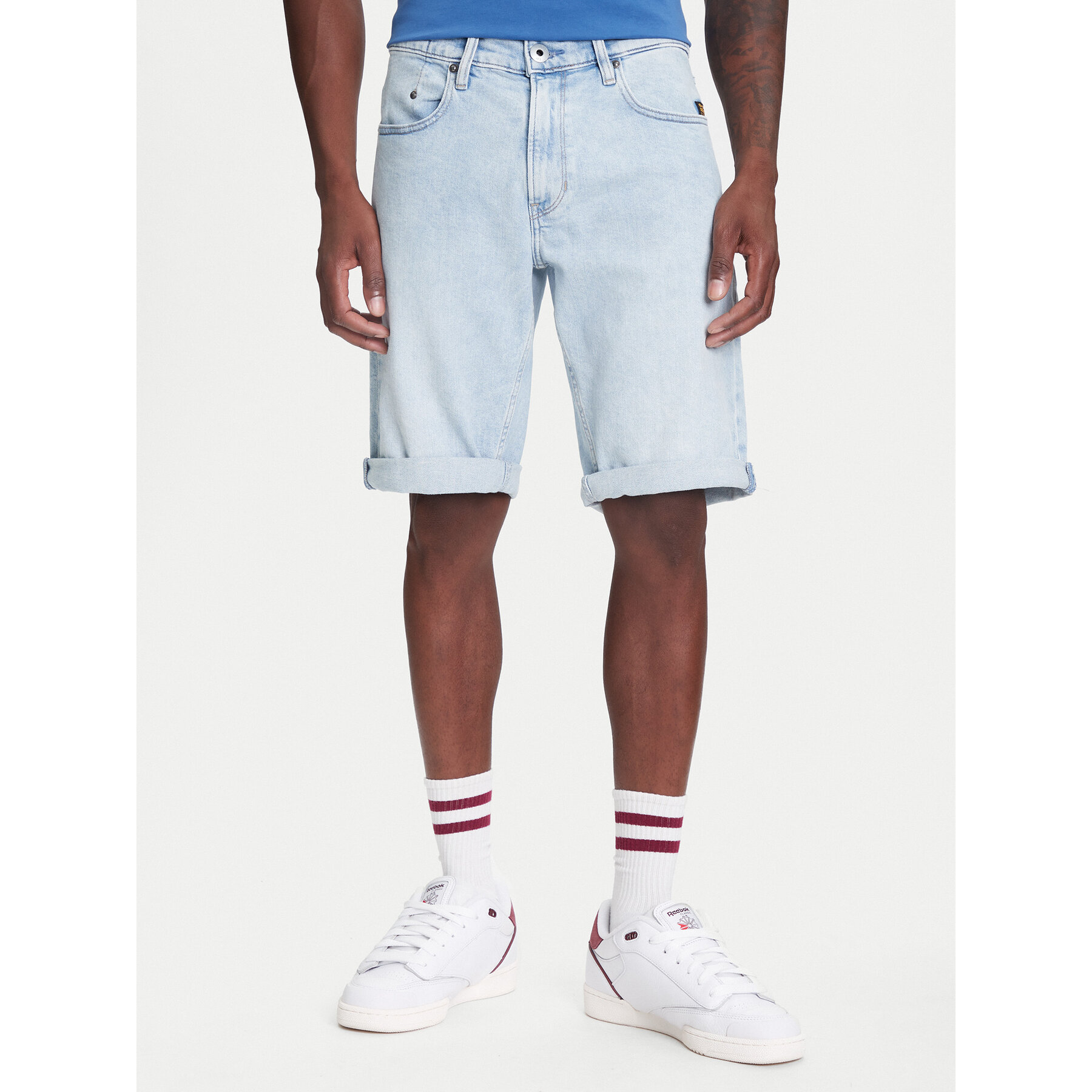 G-Star Raw Kratke traperice Mosa D24430-D549 Plava Regular Fit