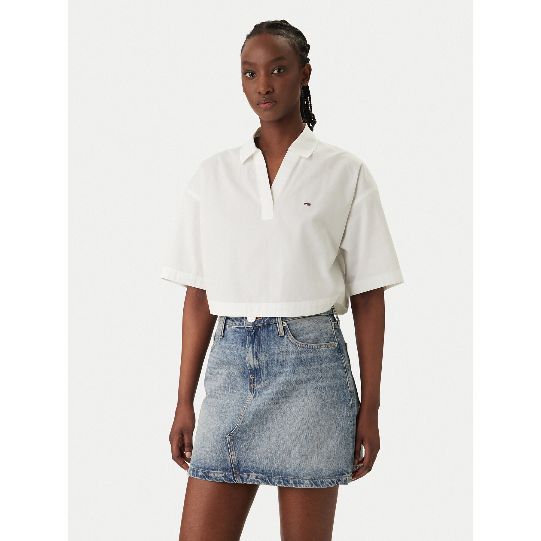 Tommy Jeans Poloshirt DW0DW22596 Weiß Relaxed Fit