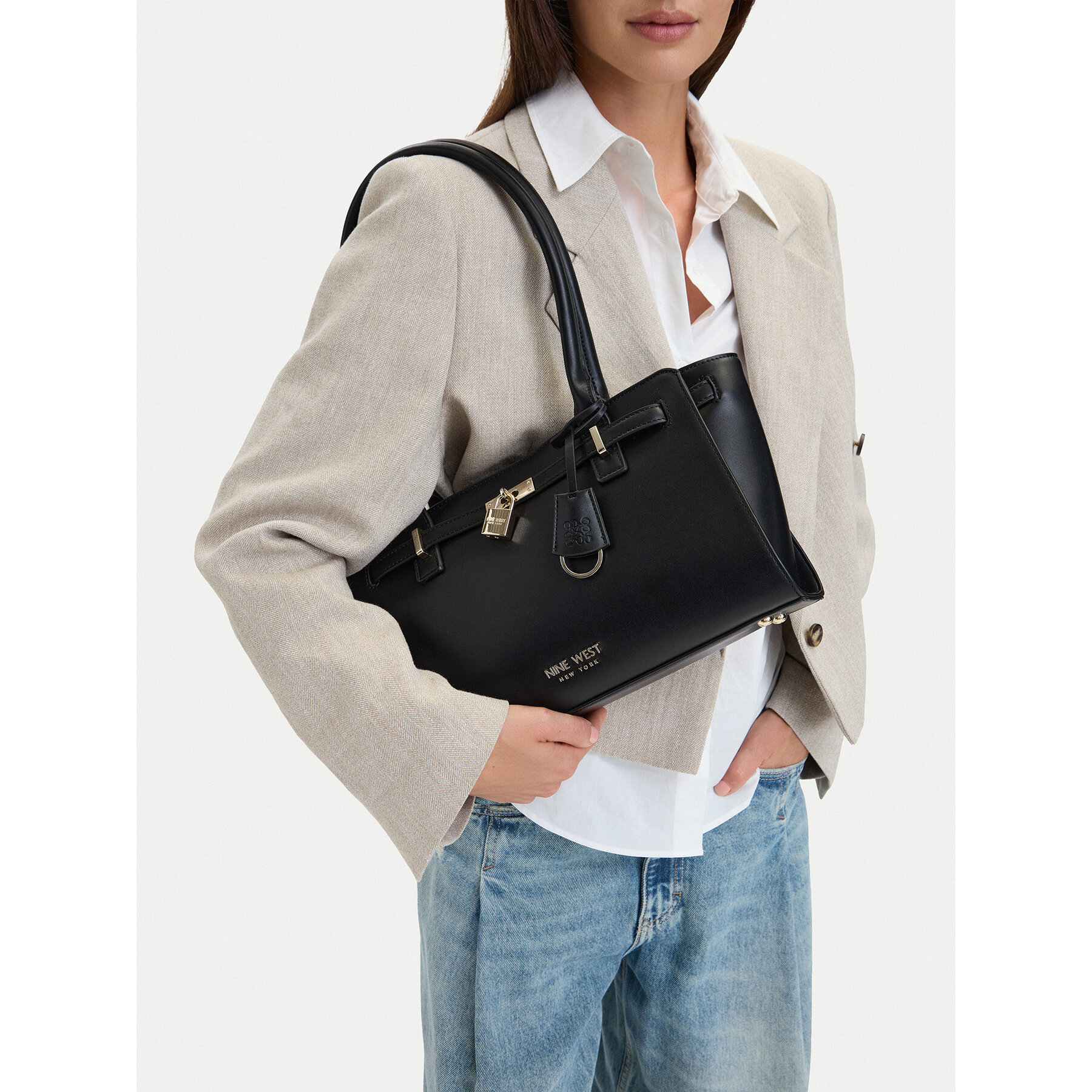 Дамска чанта Nine West EO-GOLDEN FRAME-LDA942 Черен