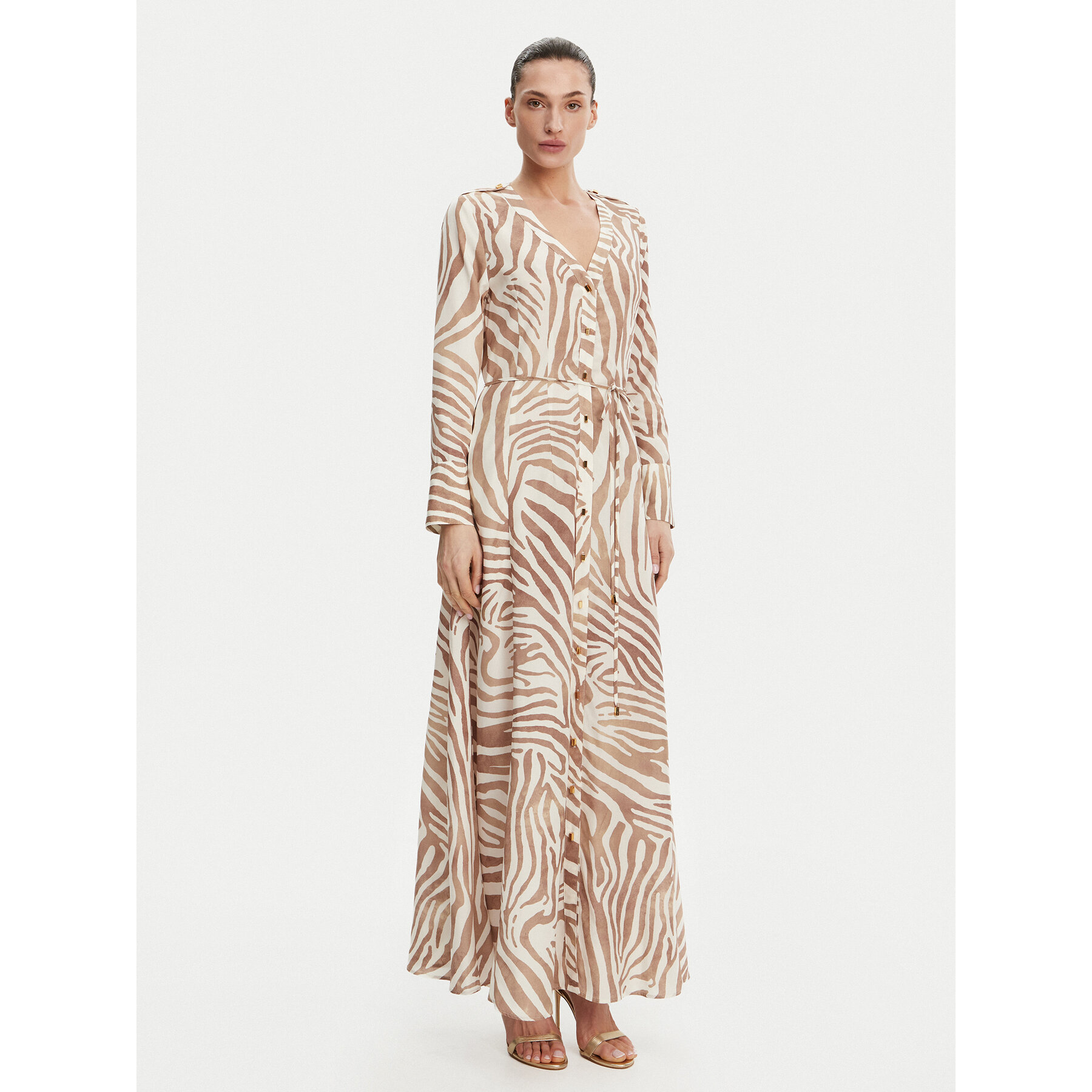 Marciano Guess Hemdkleid 5GGK08 7314A Beige Regular Fit