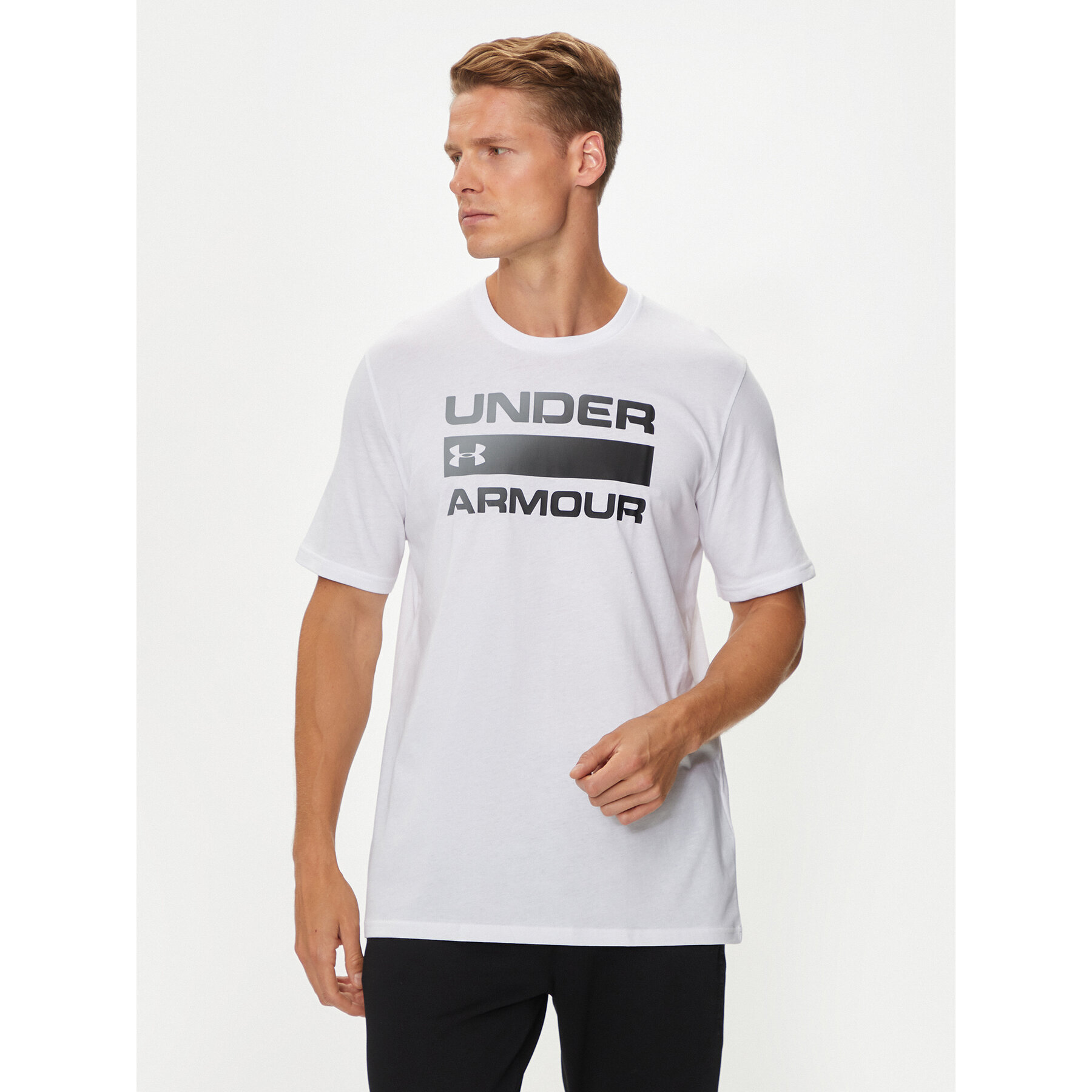 Under Armour Majica Ua Team Issue Wordmark 1329582 Bela Regular Fit