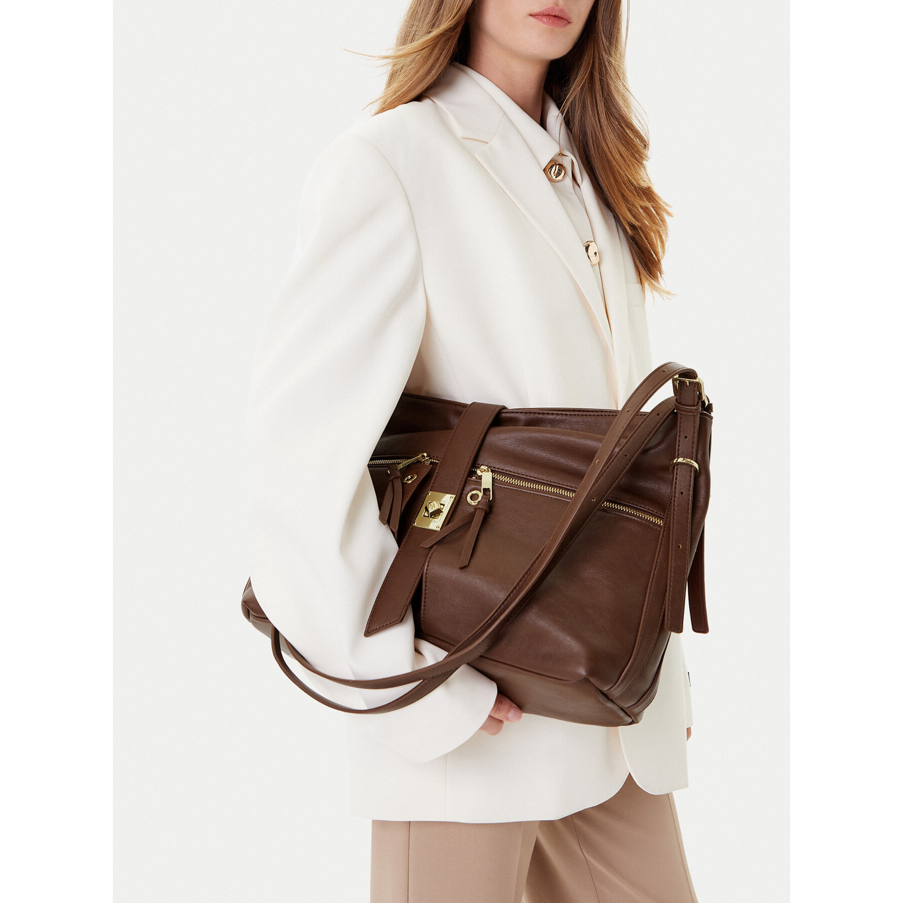 Дамска чанта Gino Rossi CEO-AIDA-RX8858 Кафяв