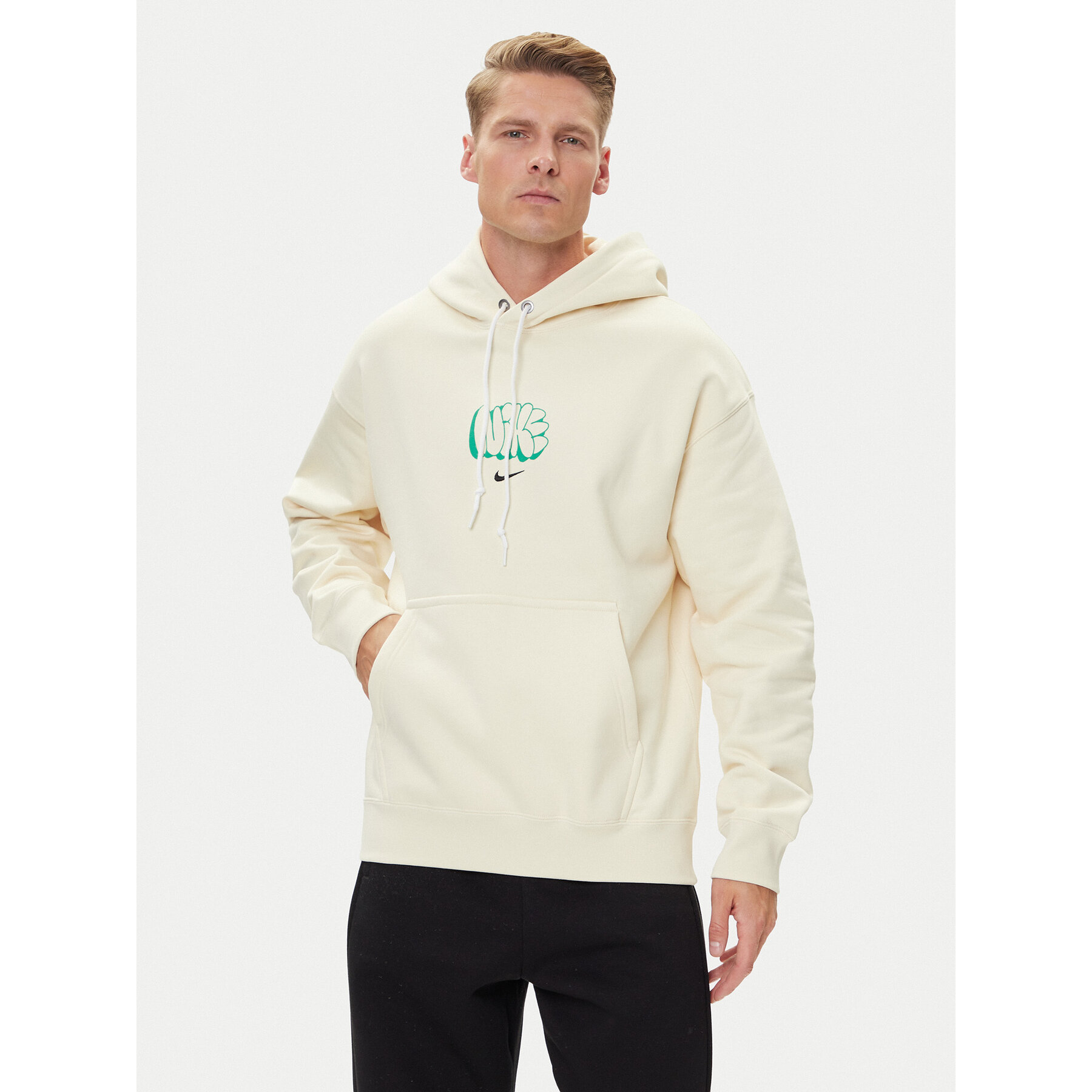 Nike Sweatshirt Solo Swoosh HQ4181 Gelb Regular Fit