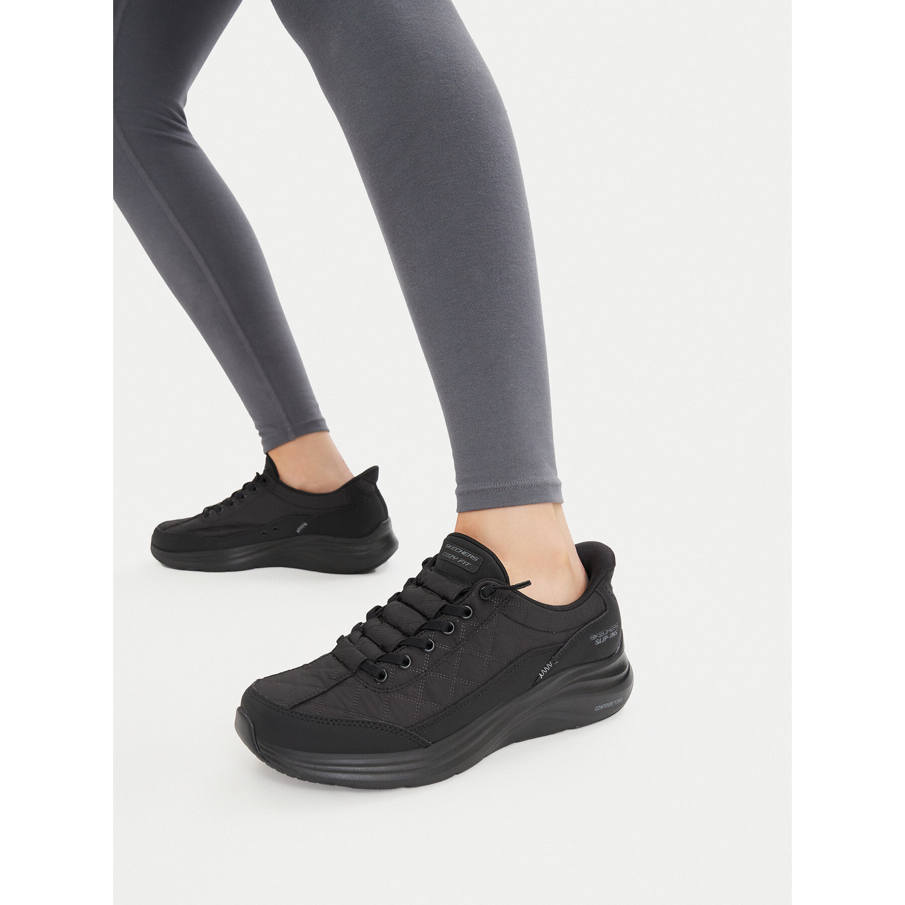 Sneakers Skechers Contour Foam - Cozy Fit 150404/BBK Negru