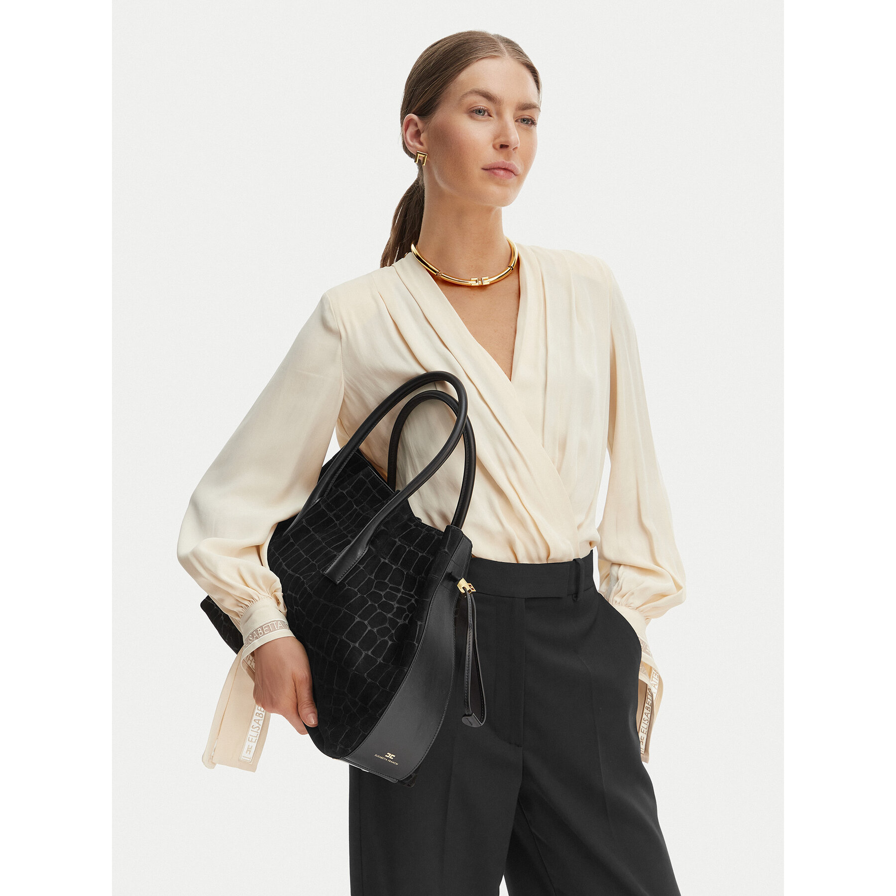 Geantă Elisabetta Franchi BS-19H-61E2-V890 Negru