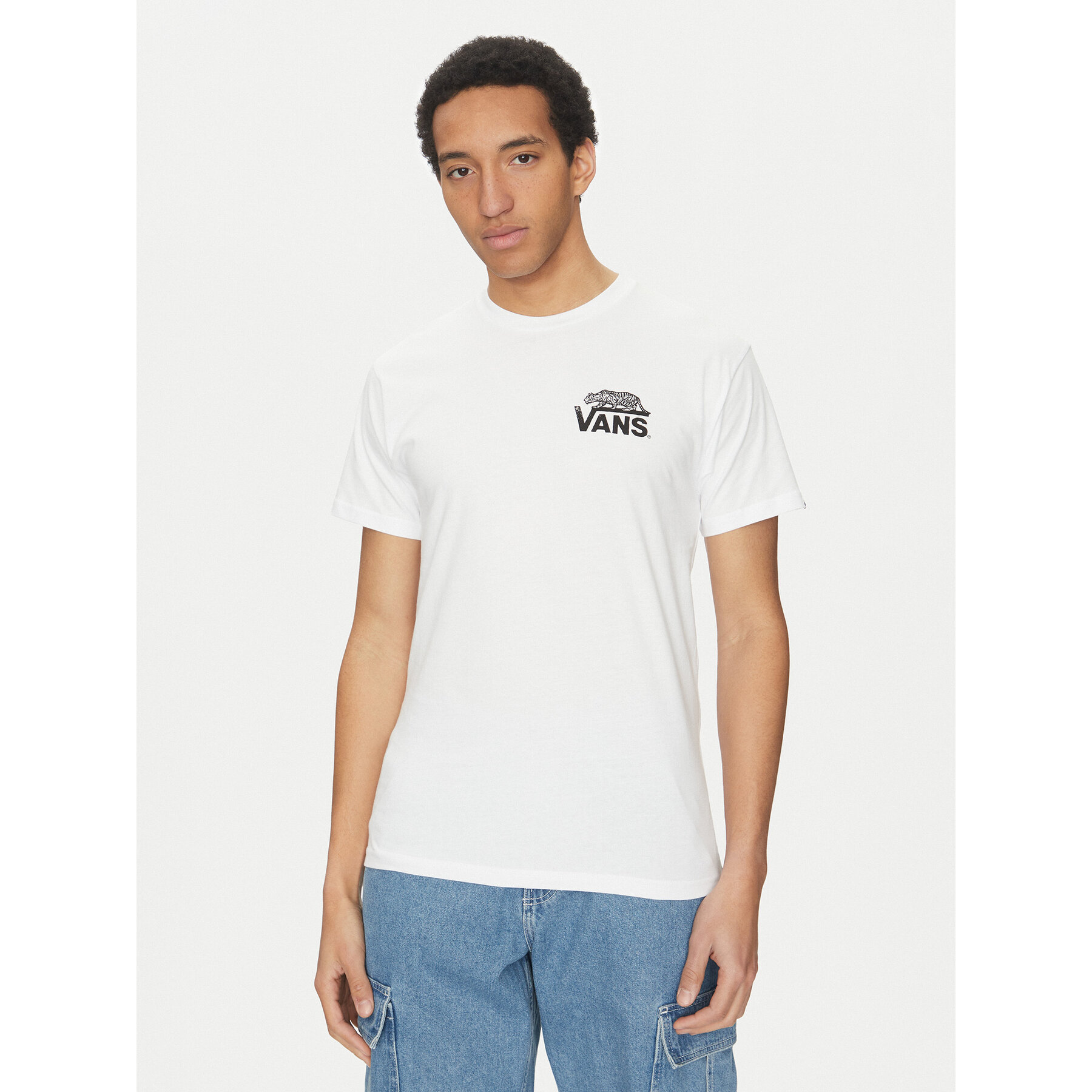 Vans T-Shirt Sneaky VN000M3Y Λευκό Regular Fit