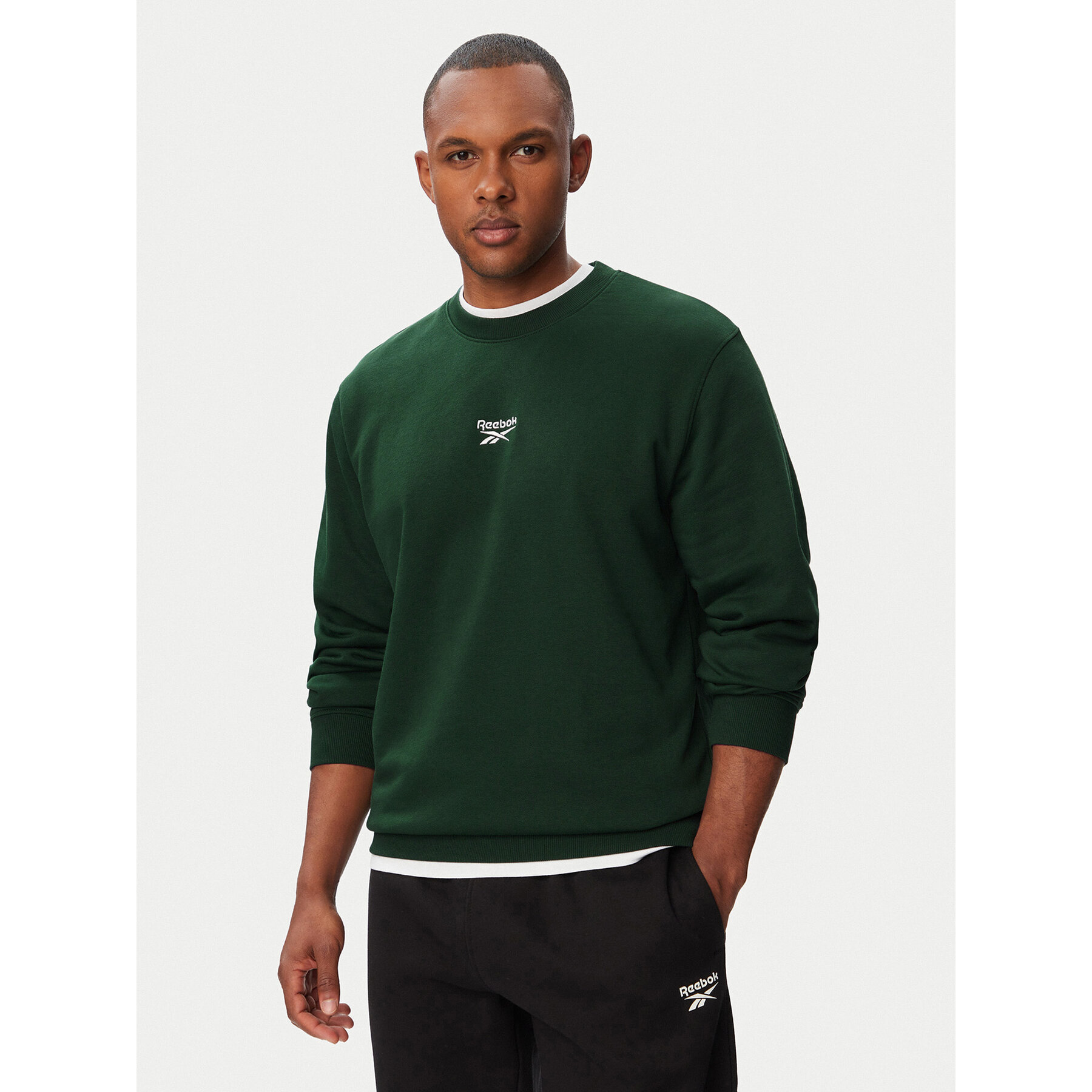Reebok Majica dugih rukava Arrigan RK25547CCM Zelena Regular Fit