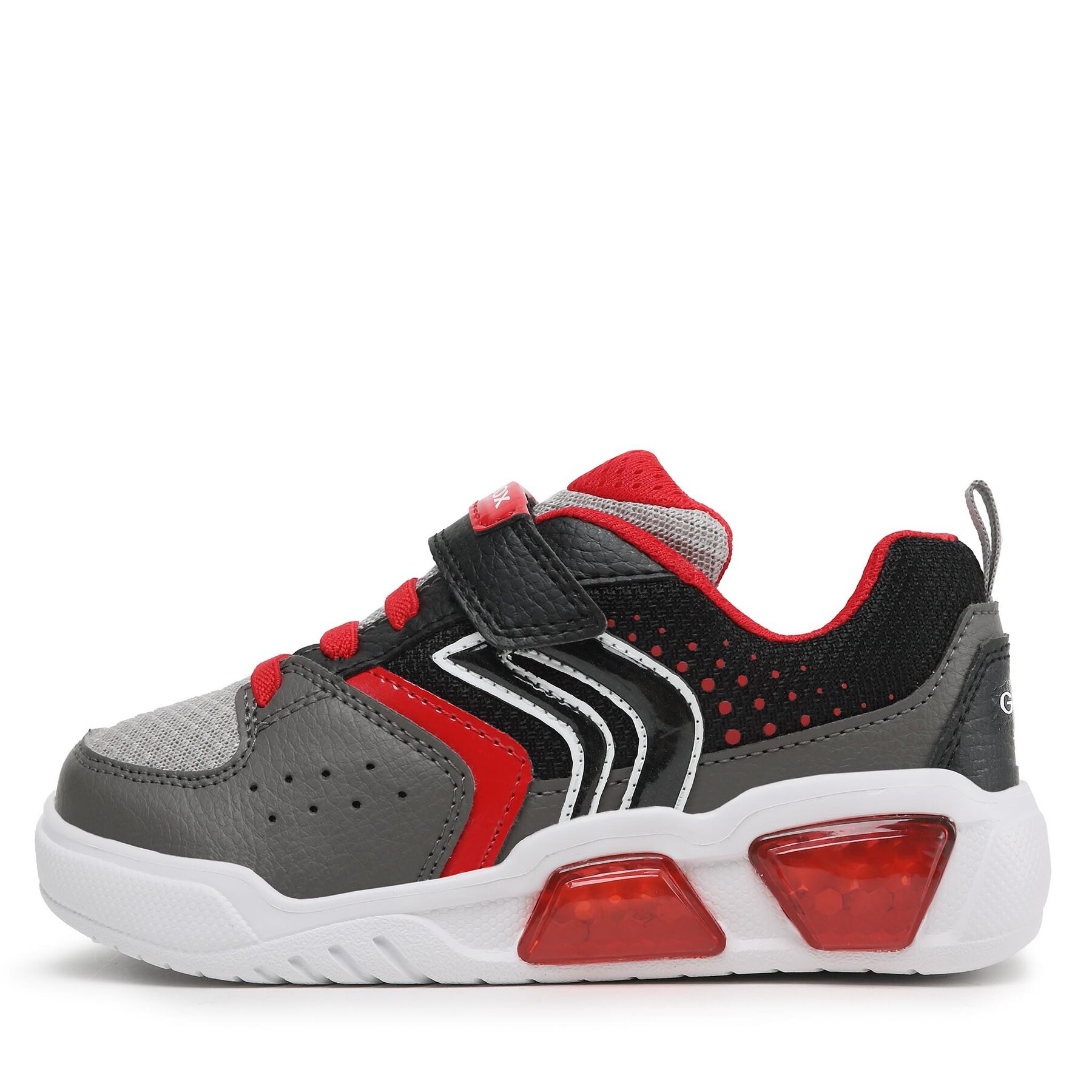 Superge Geox J Illuminus Boy J35GVA011FEC0051 S Grey/Red