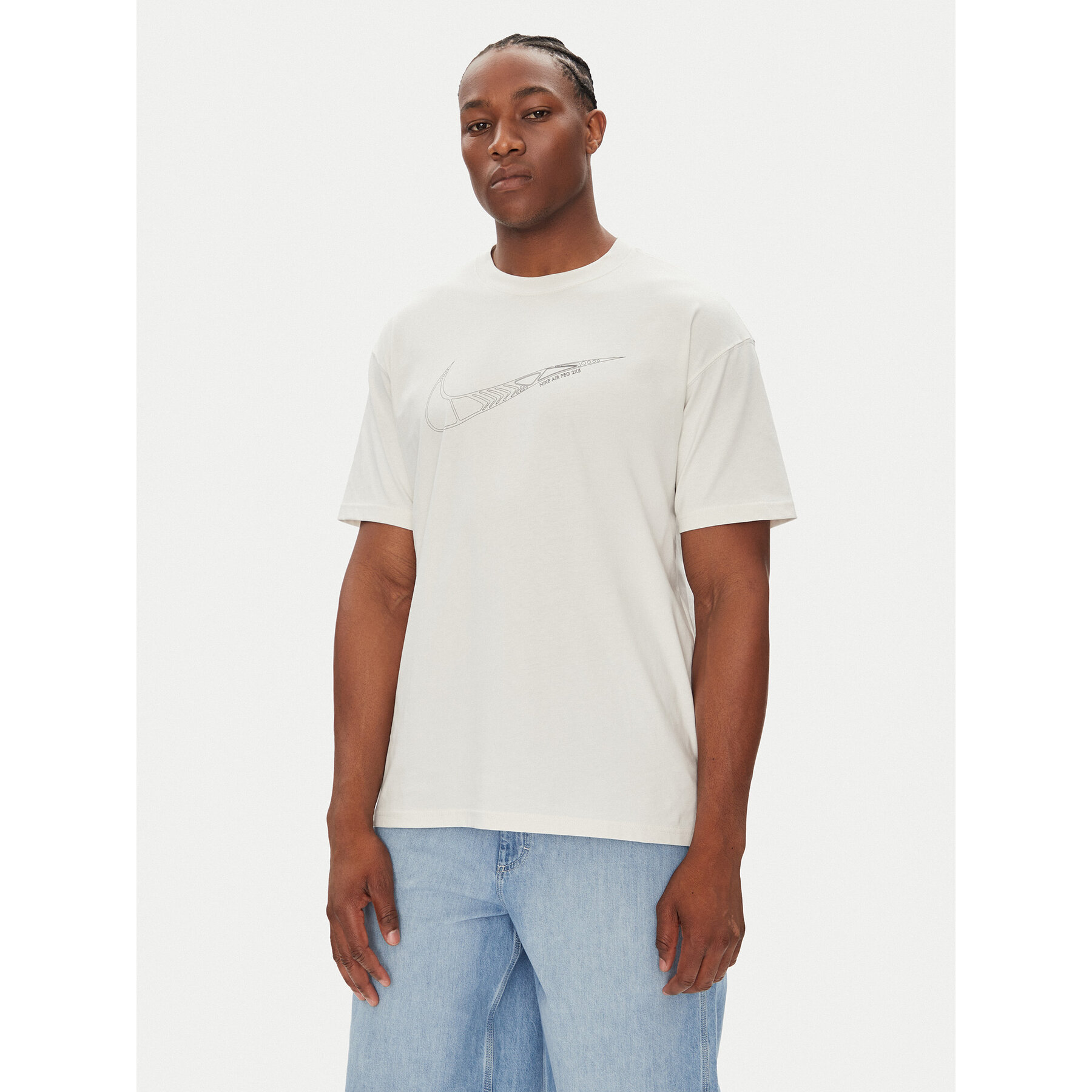 Nike T-Shirt HJ0746 Εκρού Regular Fit