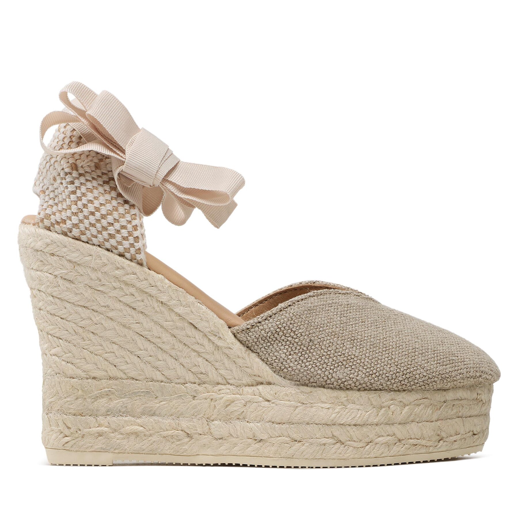 Еспадрили Manebi Heart-Shaped Wedge Espadrilles O 7.1 WH Бежов