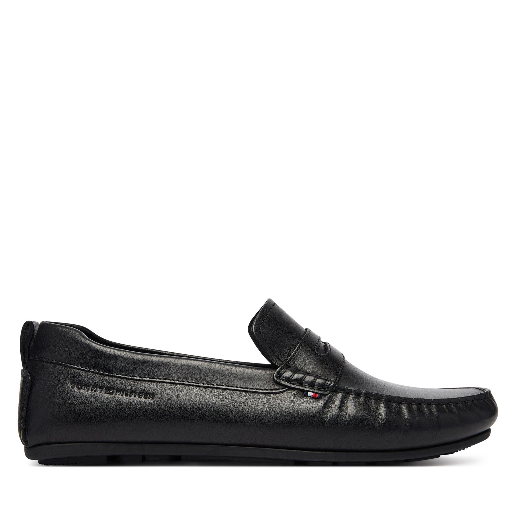 Mocasini Tommy Hilfiger Core Hilfiger Leather Driver FM0FM05790 Negru