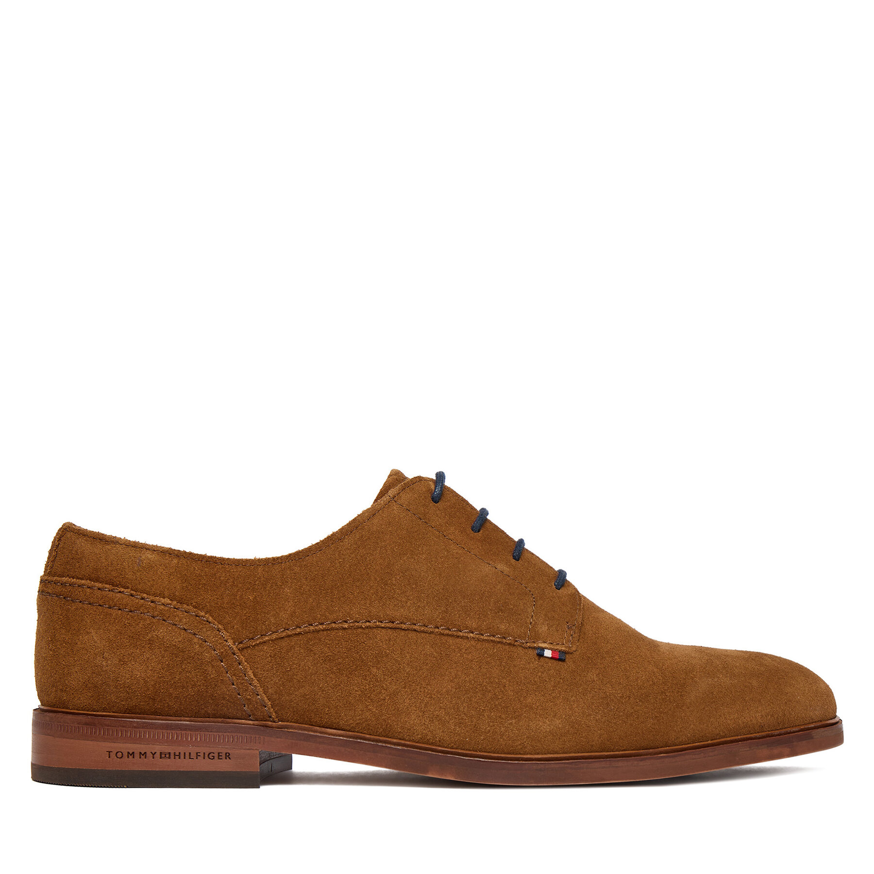 Pantofi Tommy Hilfiger Hilfiger Suede Dress Shoe FM0FM05776 Maro