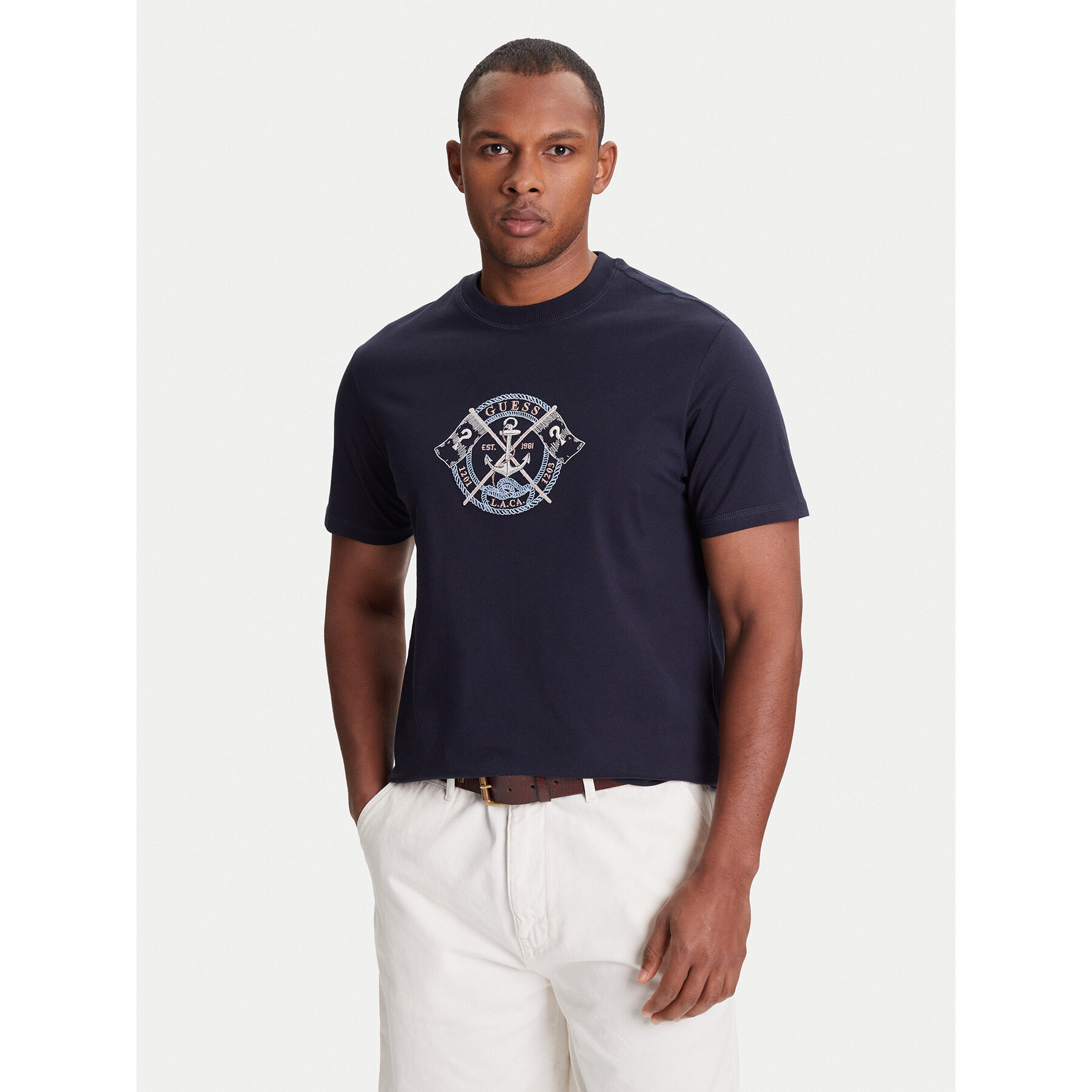 Guess T-Shirt M5YI62 K8FQ4 Σκούρο μπλε Regular Fit