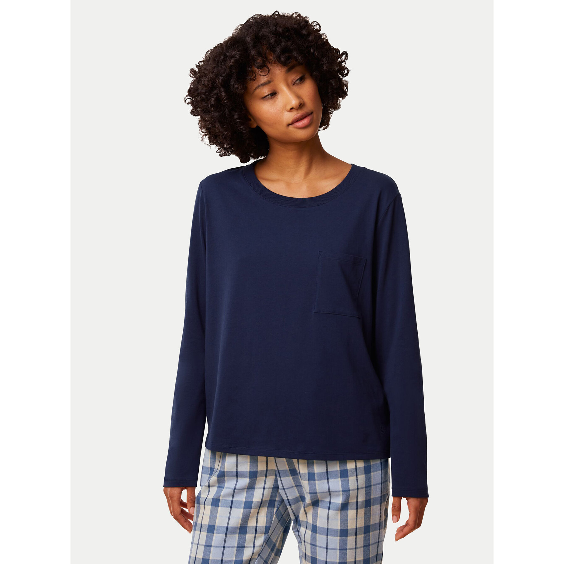 Triumph Maglietta del pigiama 10221070 Blu scuro Regular Fit