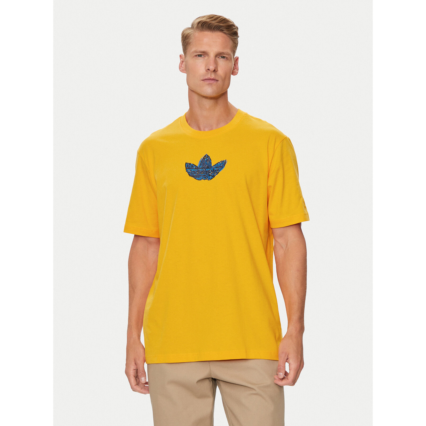 adidas Póló Supply Sport IZ2572 Sárga Regular Fit