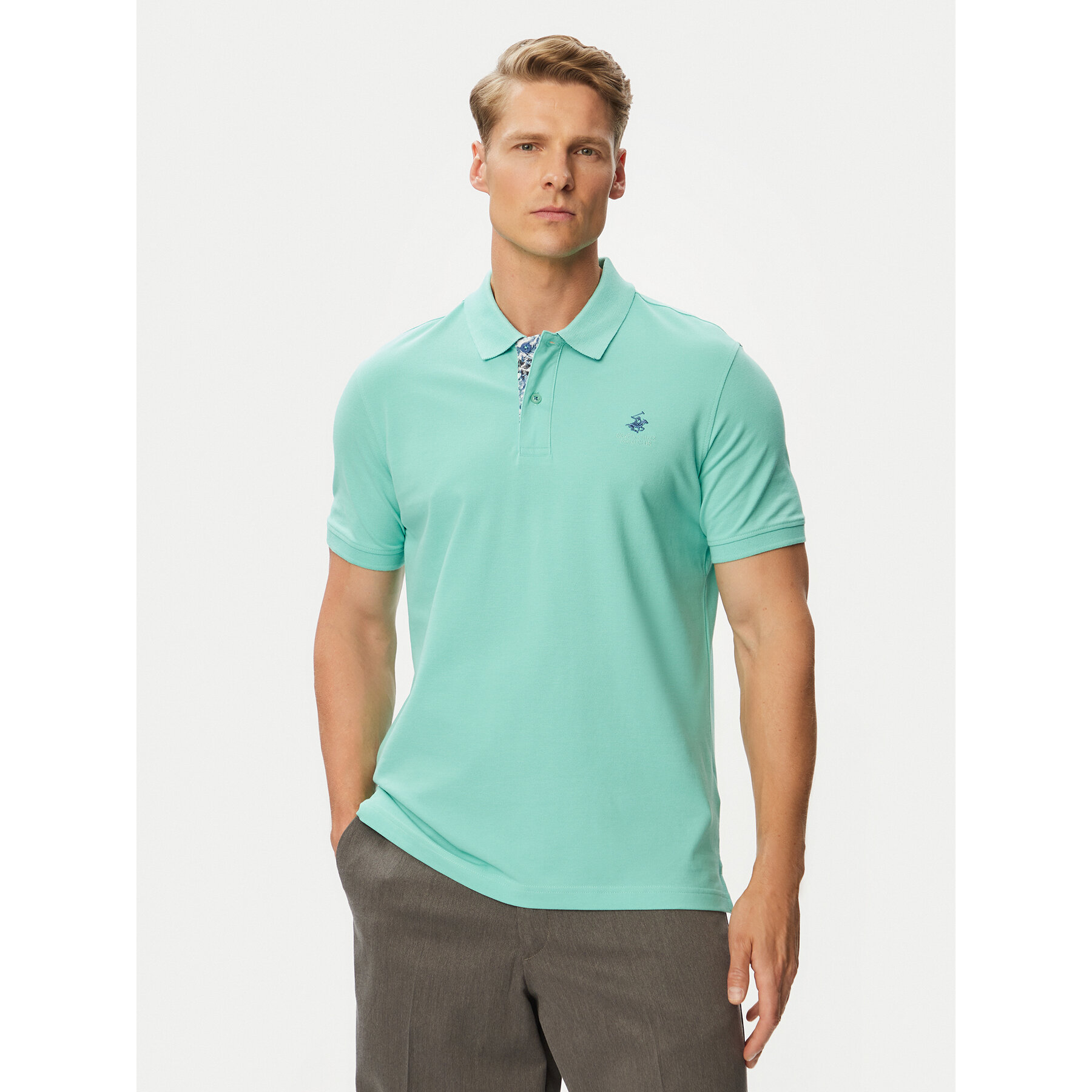 Beverly Hills Polo Club Polo P-SS26M-P450106 Tirkizna Regular Fit