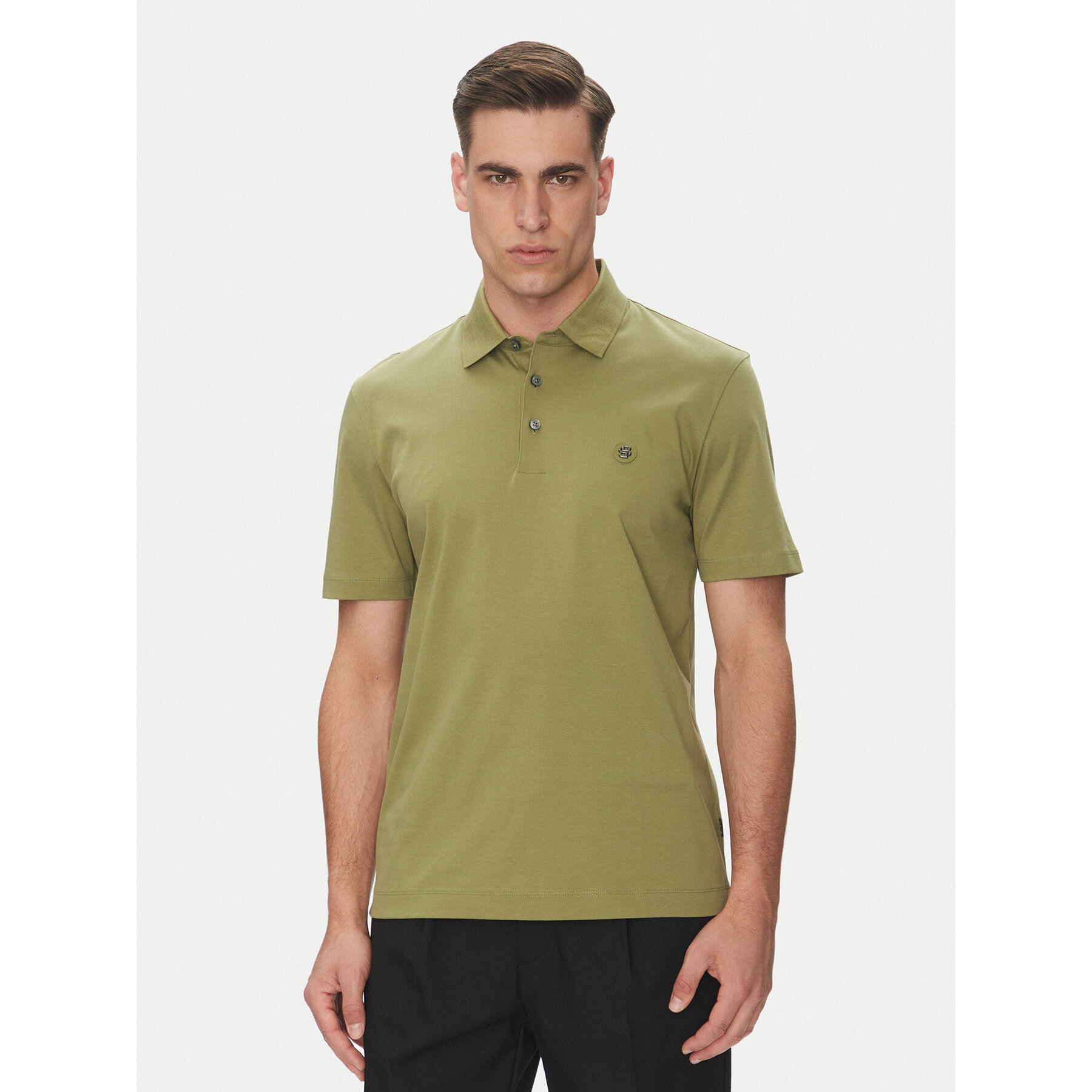 BOSS Polo marškinėliai C-Parris 01 50520297 Žalia Regular Fit