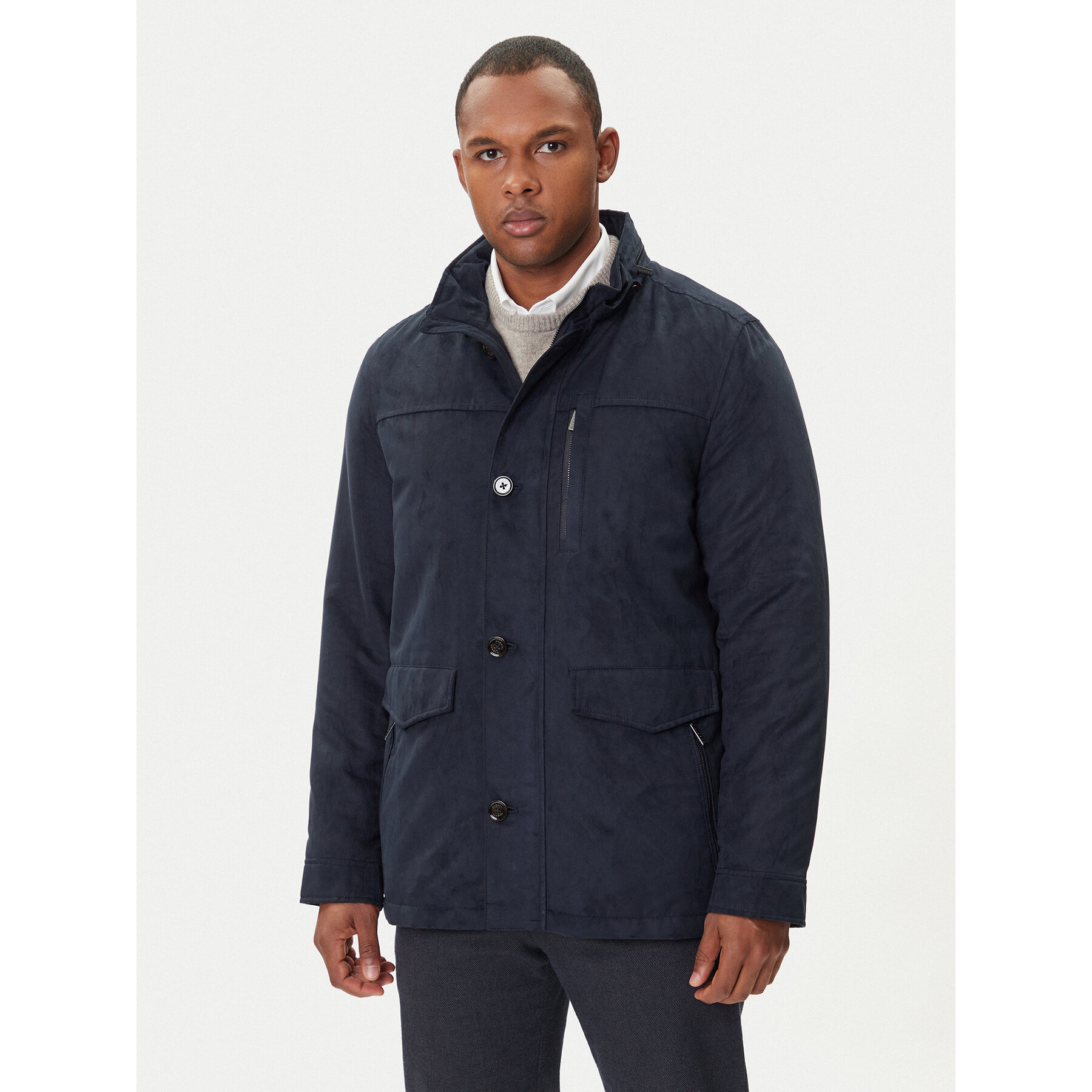 Bugatti Winterjacke 877400 81018 M Dunkelblau Regular Fit