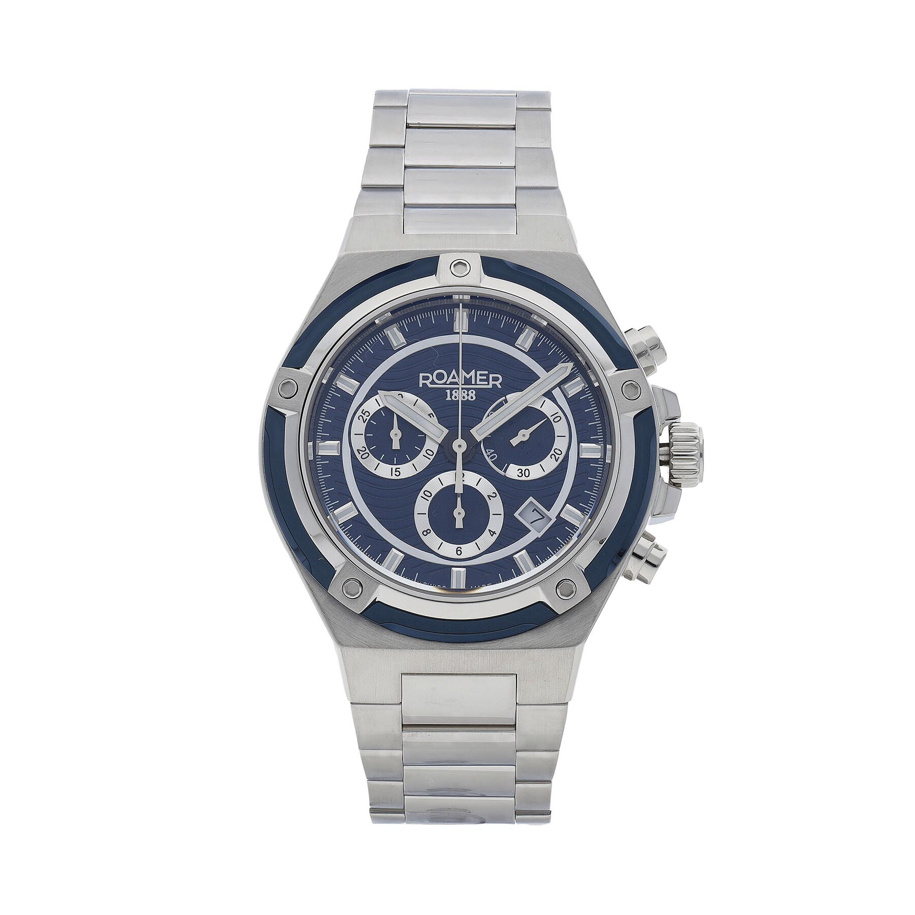 Męski Zegarek Roamer Srebrny Tempomaster Chrono 221837 41 45 20