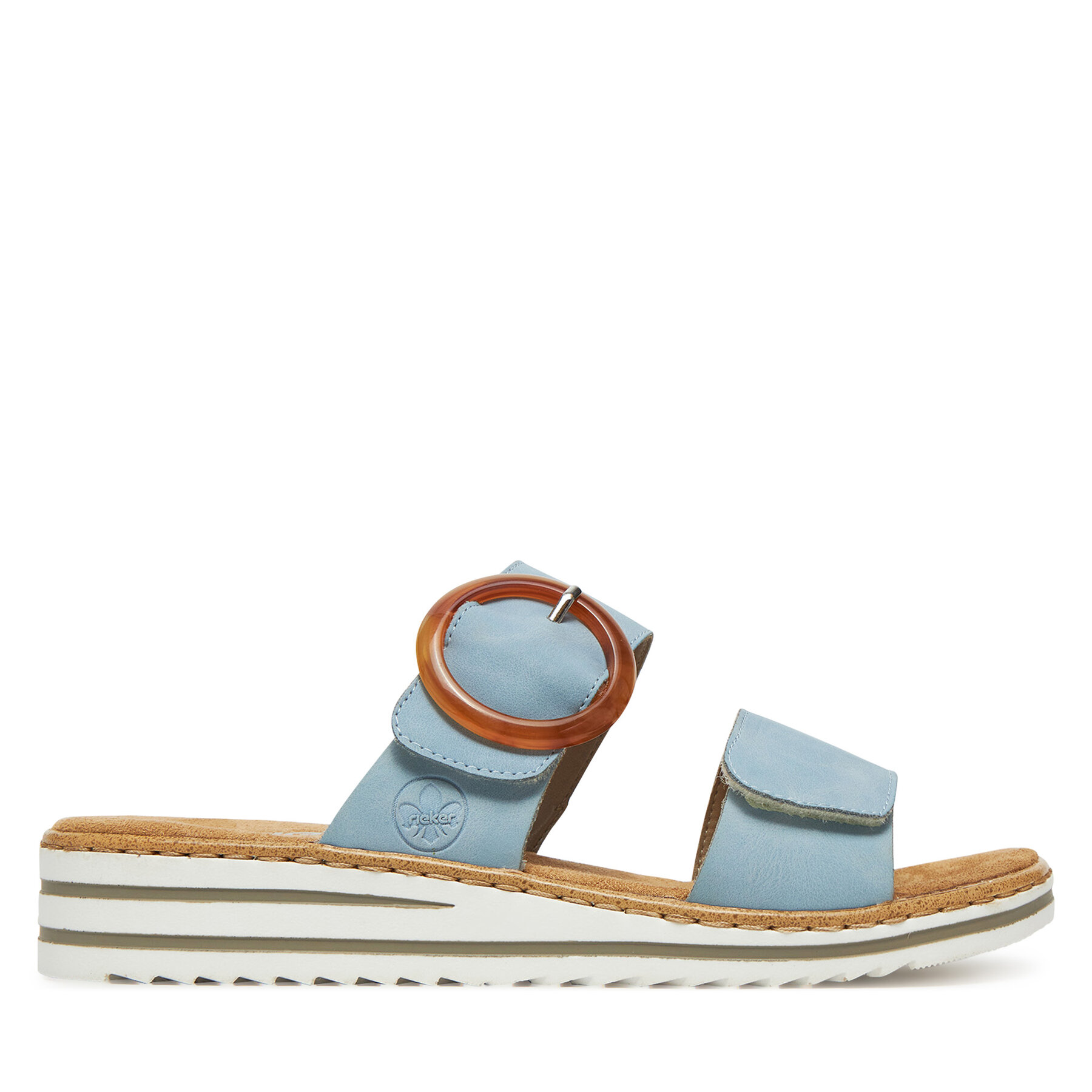 Donna Ciabatte Rieker, Taglia 38, Blu, V0692-10, taglia : 38