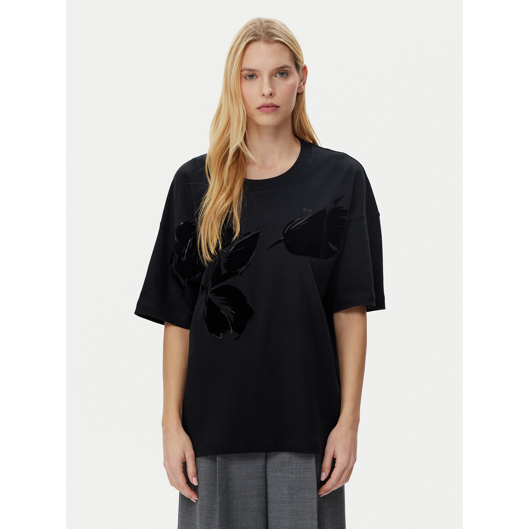BOSS Póló 50532093 Fekete Relaxed Fit