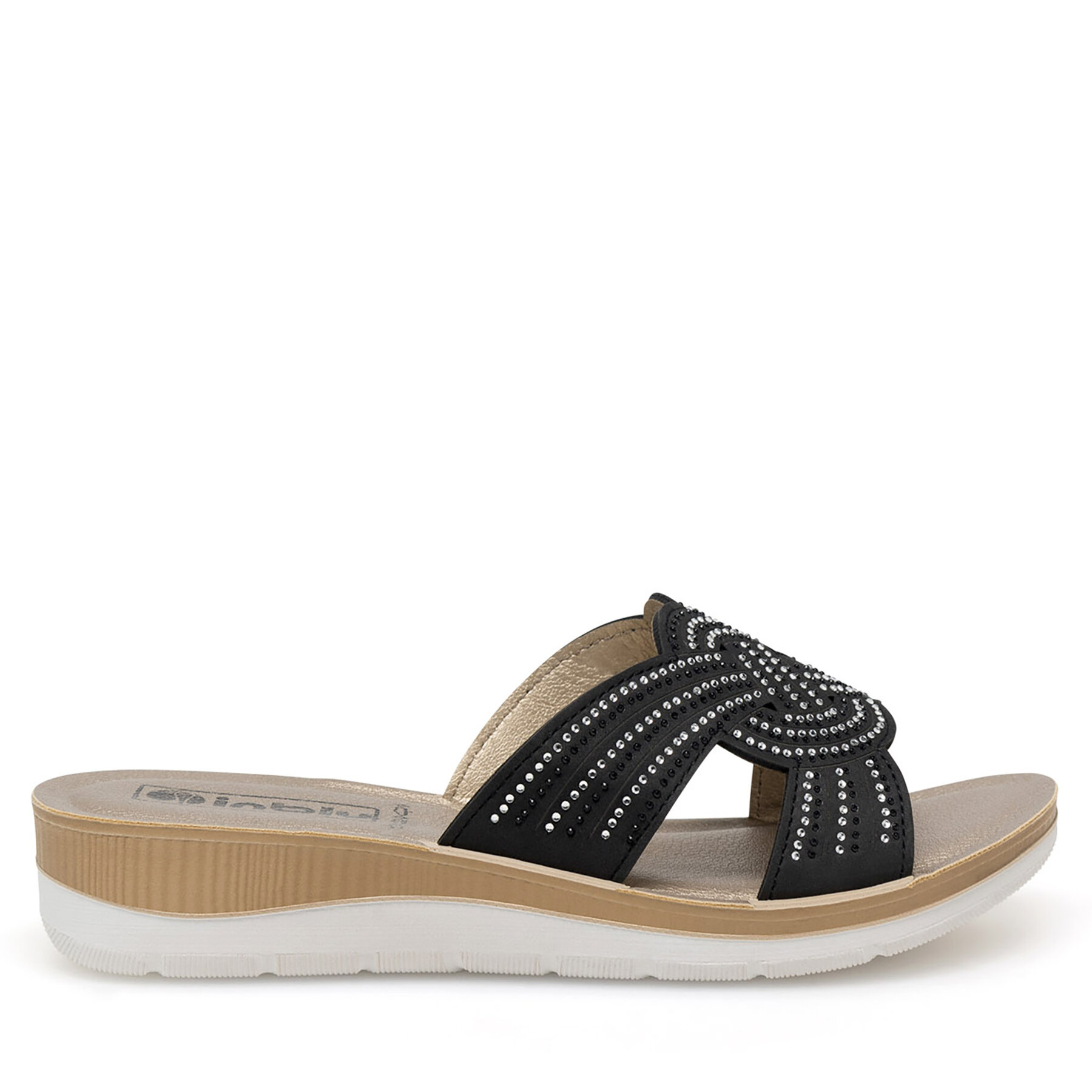Damen Pantoletten Inblu, Schuhgröße 41, Schwarz, BVAX0100
